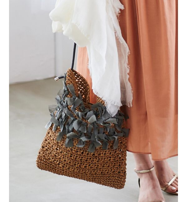 le.coeur blanc「ペーパーリボンショルダー」|ショルダー・メッセンジャー|グレー