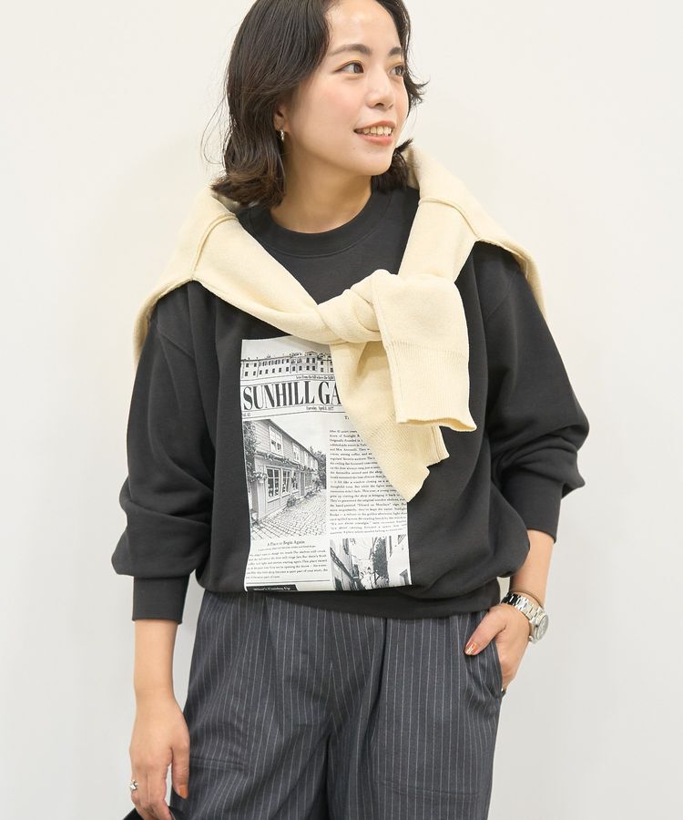AMERICAN HOLIC「News paperスウェット」|スウェット・ジャージ|Charcoal Gray