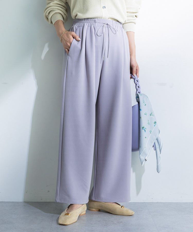 Green Parks「楽ちんリップルワイドパンツ」|その他|Purple