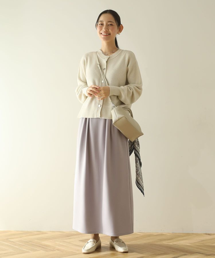 Green Parks「楽ちんリップルIラインスカート」|タイト|