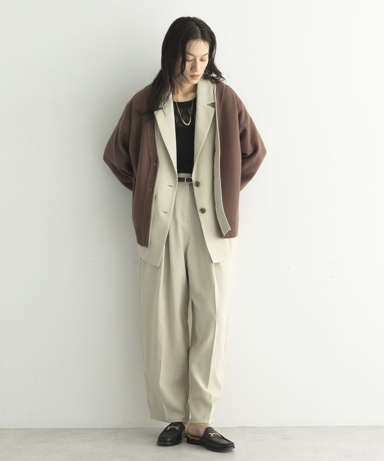 GARAGE OF GOOD CLOTHING「配色リブダブルジャガードカーディガン」|カーディガン|