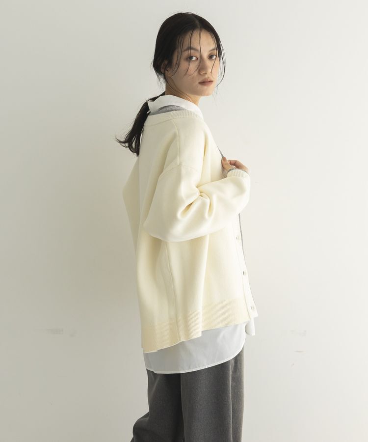 GARAGE OF GOOD CLOTHING「配色リブダブルジャガードカーディガン」|カーディガン|