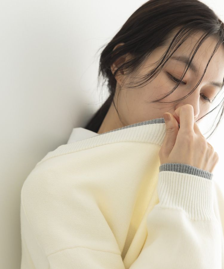 GARAGE OF GOOD CLOTHING「配色リブダブルジャガードカーディガン」|カーディガン|