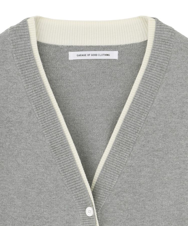 GARAGE OF GOOD CLOTHING「配色リブダブルジャガードカーディガン」|カーディガン|