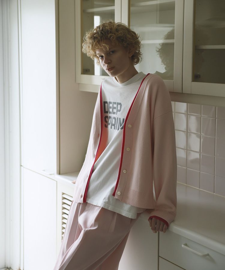 GARAGE OF GOOD CLOTHING「配色リブダブルジャガードカーディガン」|カーディガン|