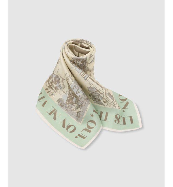 allureville「マッププリントスカーフ」|バンダナ・スカーフ|