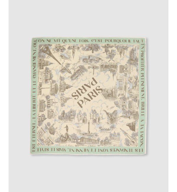 allureville「マッププリントスカーフ」|バンダナ・スカーフ|