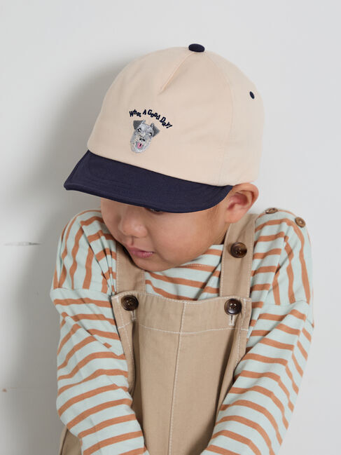 Samansa Mos2 Lagom「シュナウザー刺繍キャップ」|その他|ネイビー