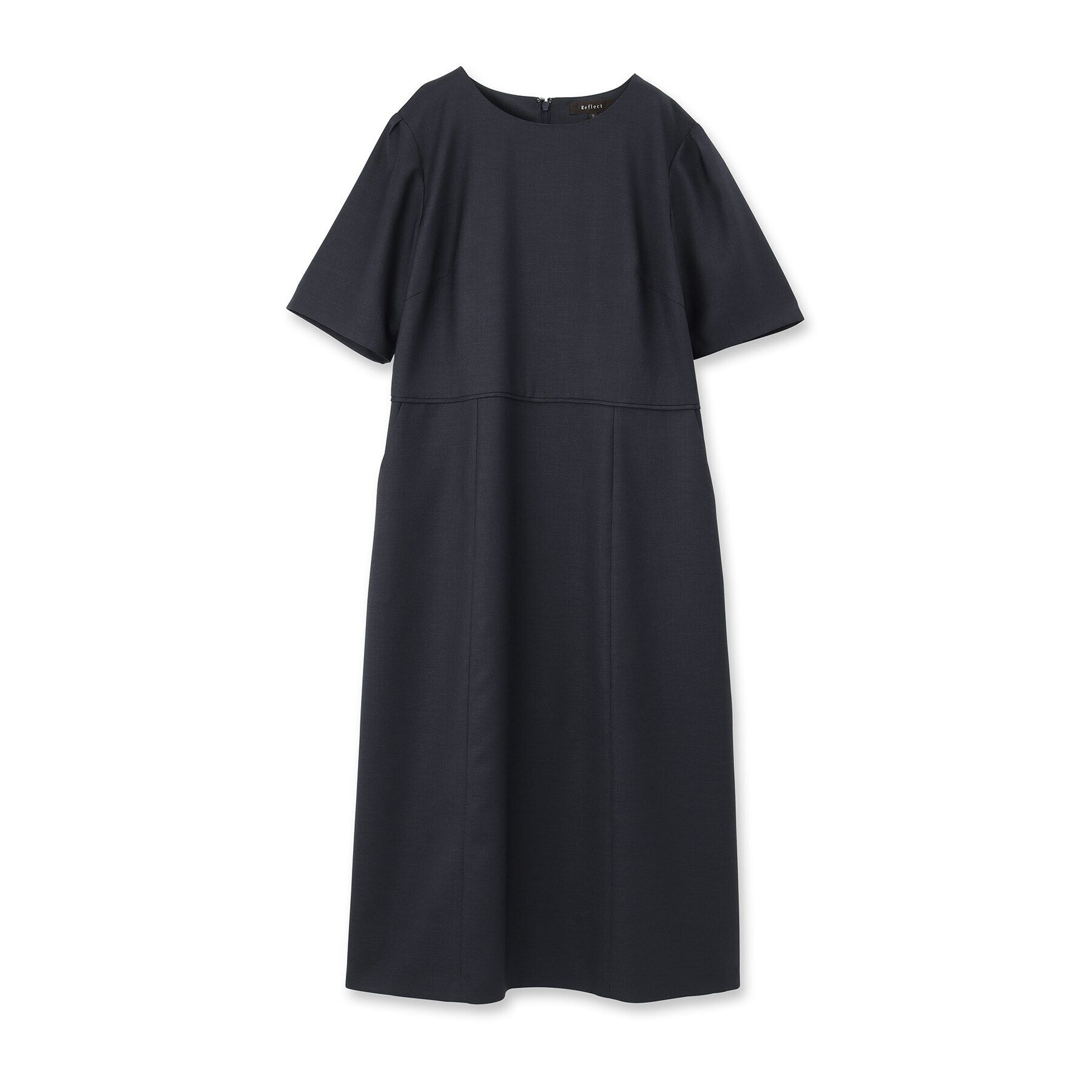 Reflect「【夏SALE／UVカット／洗える／セットアップ可】ドライタッチ五分袖ワンピース」|ワンピース|