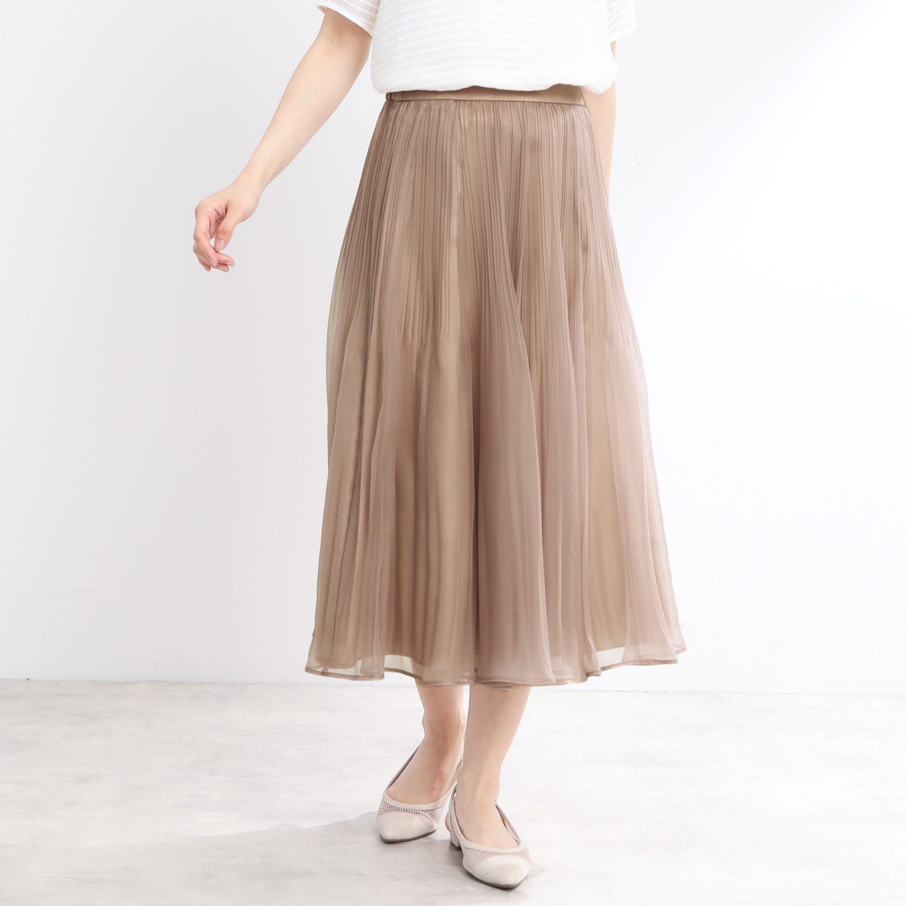 Reflect「【R‐QUALITY／手洗い可】シアープリーツスカート」|スカート|ライトピンク(070