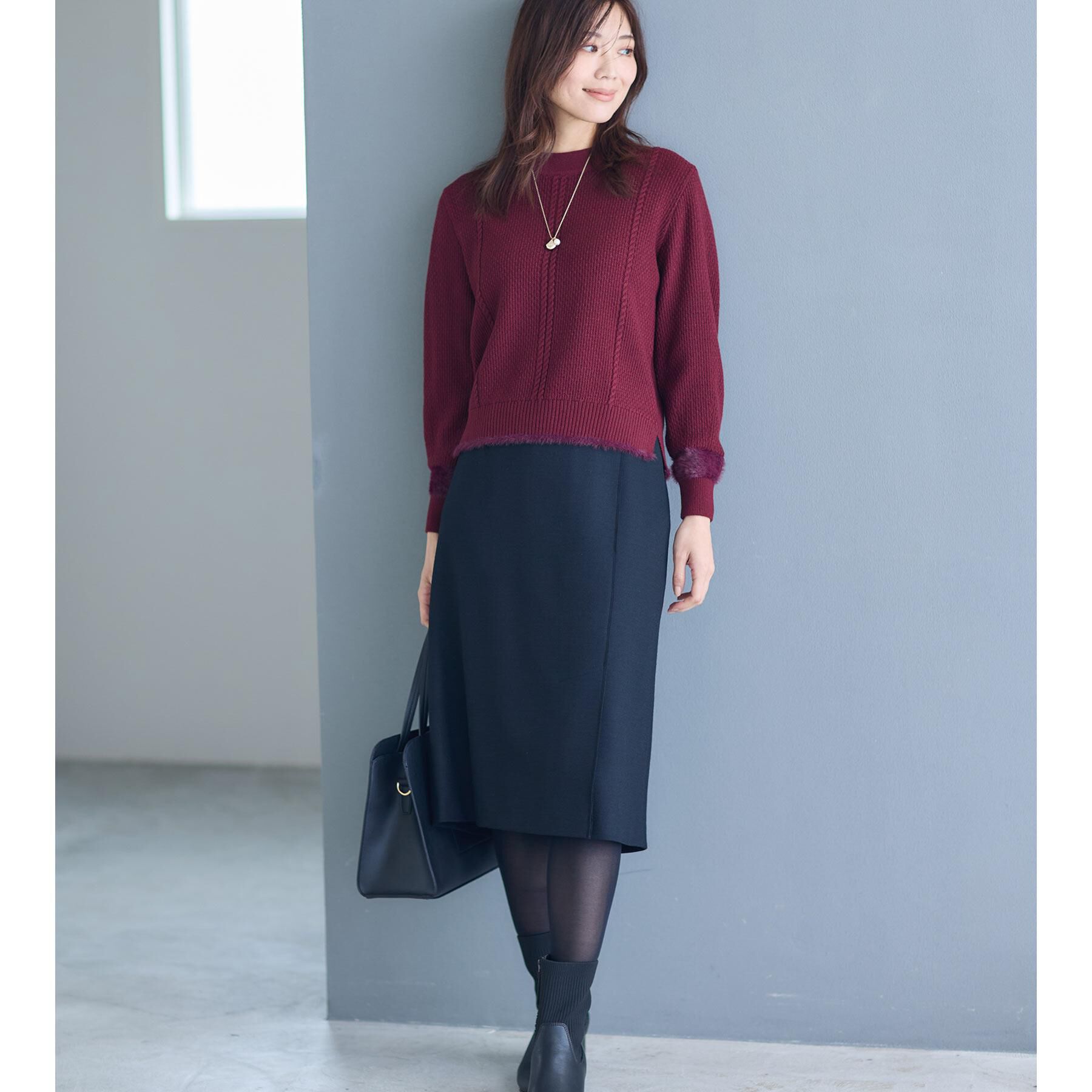 Reflect「【すっきりシルエット／通勤におすすめ◎】キレイめジャージタイトスカート」|スカート|