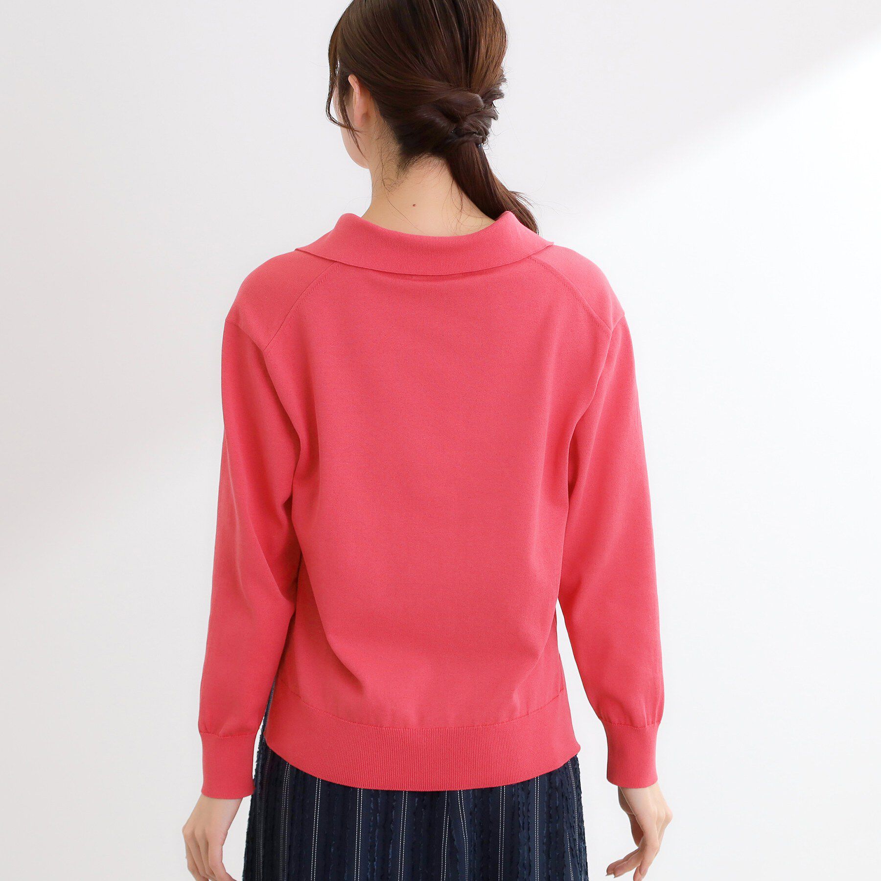 Reflect「スキッパーネックニットプルオーバー」|ニット・セーター|