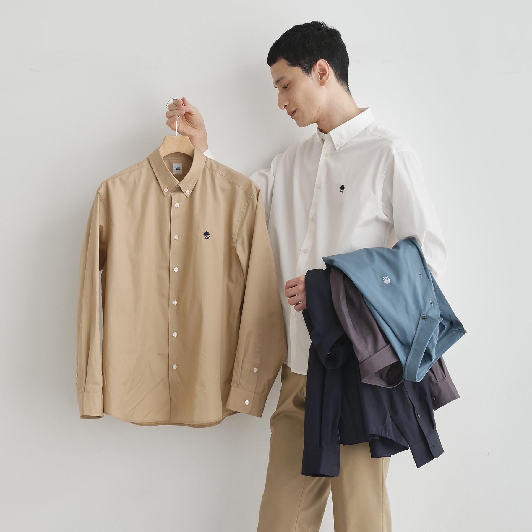 TAKEO KIKUCHI「【LIMITED】ワンポイント刺繍ボタンダウンシャツ」|シャツ・ブラウス|