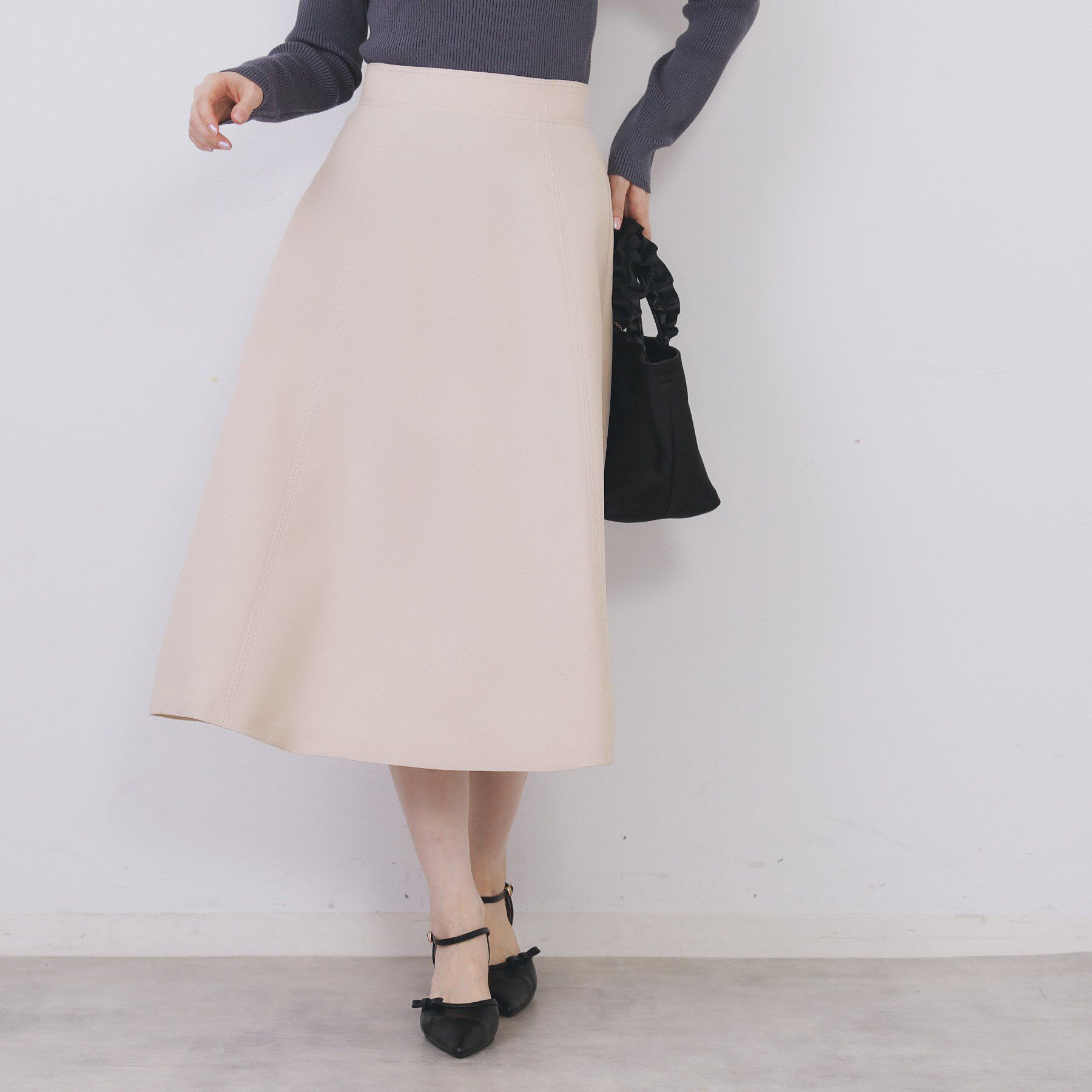 index「フレアスカート【洗濯機OK/防シワ/イージーアイロン】」|スカート|グレージュ(050)