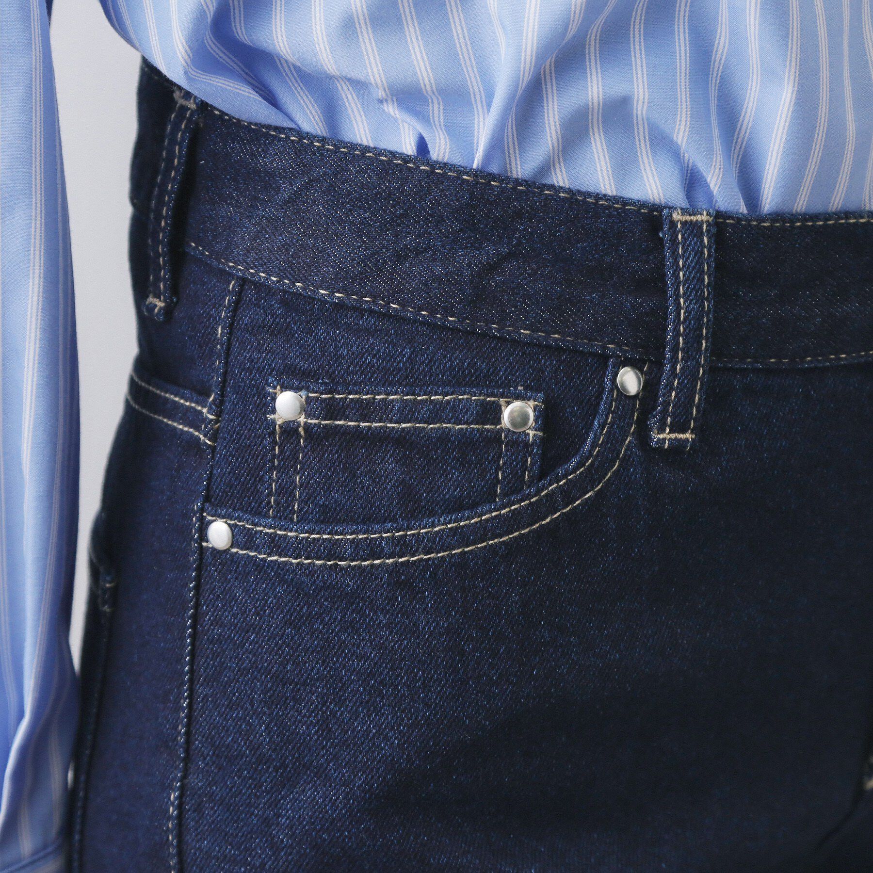 index「フレアデニムパンツ【洗濯機OK】」|デニム|