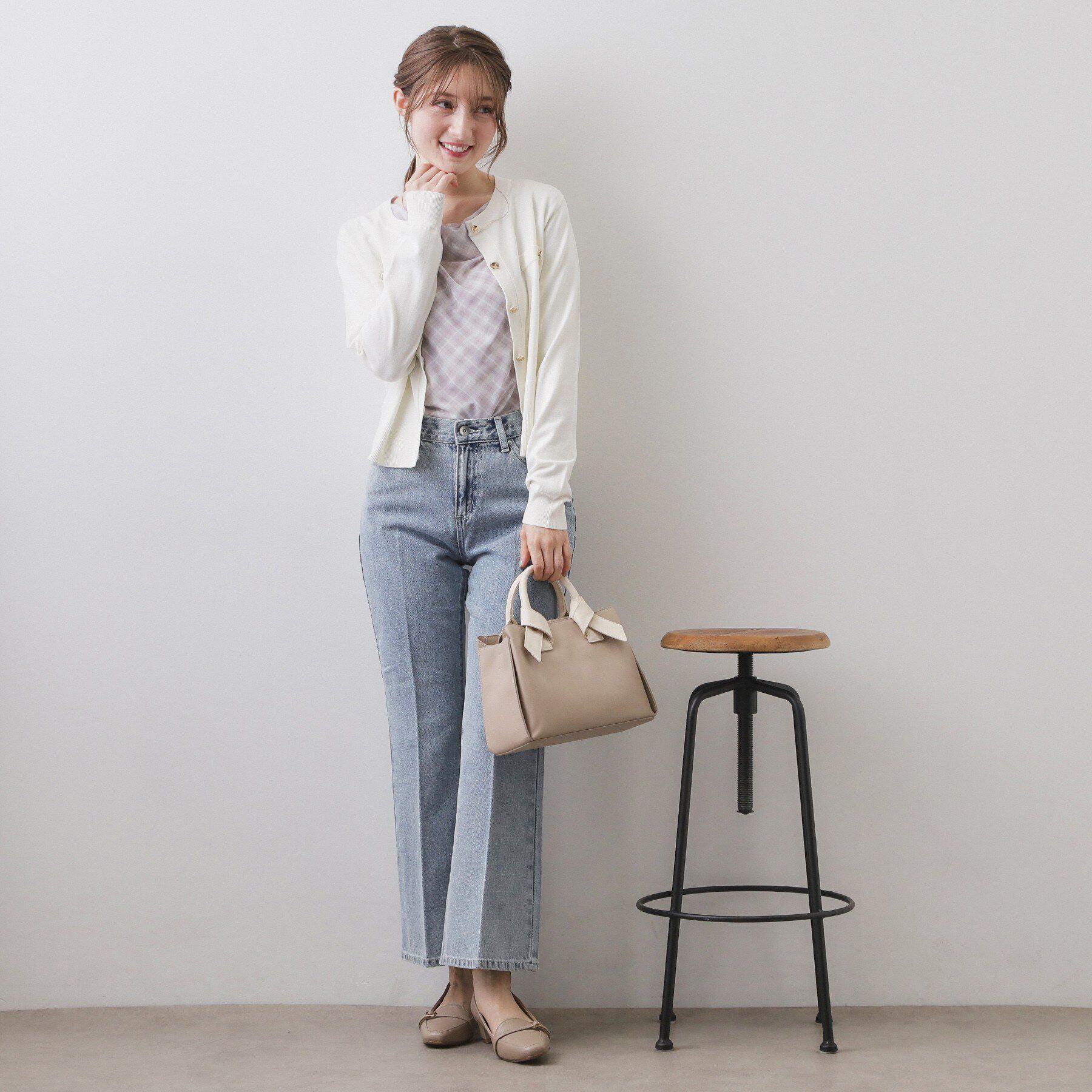 index「フレアデニムパンツ【洗濯機OK】」|デニム|