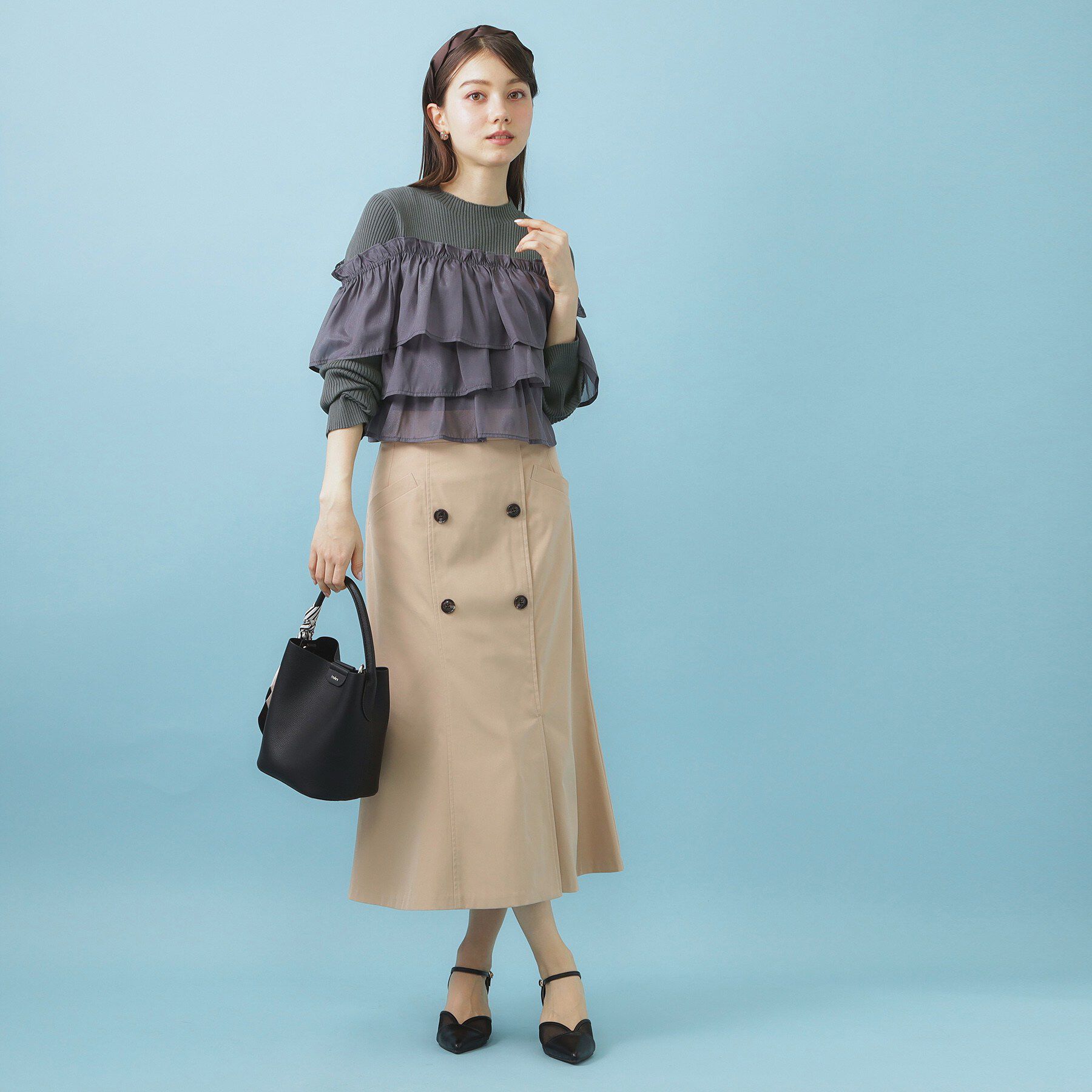 index「3wayフリルドッキングニット【洗濯機OK/坑ピル】」|ニット・セーター|