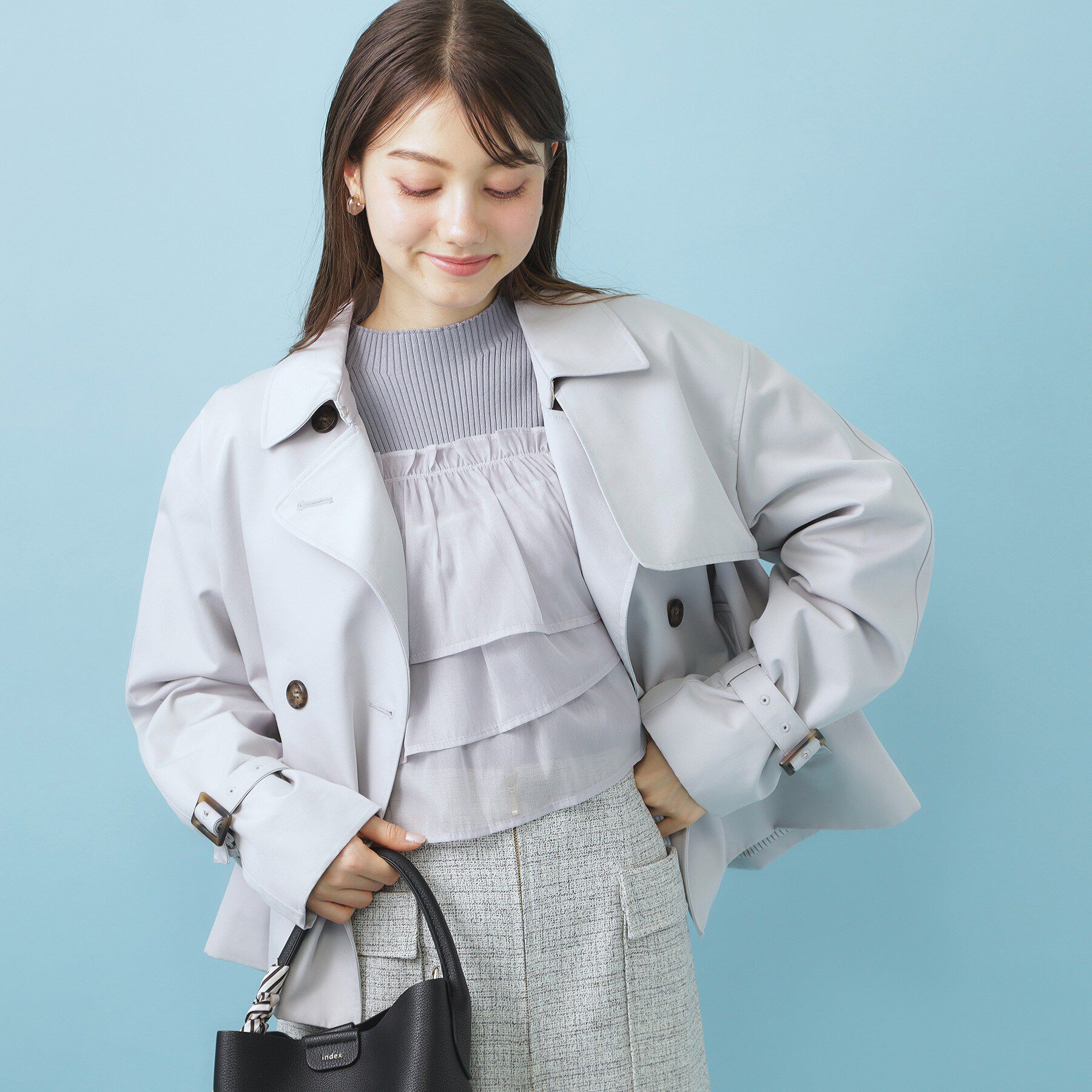 index「3wayフリルドッキングニット【洗濯機OK/坑ピル】」|ニット・セーター|