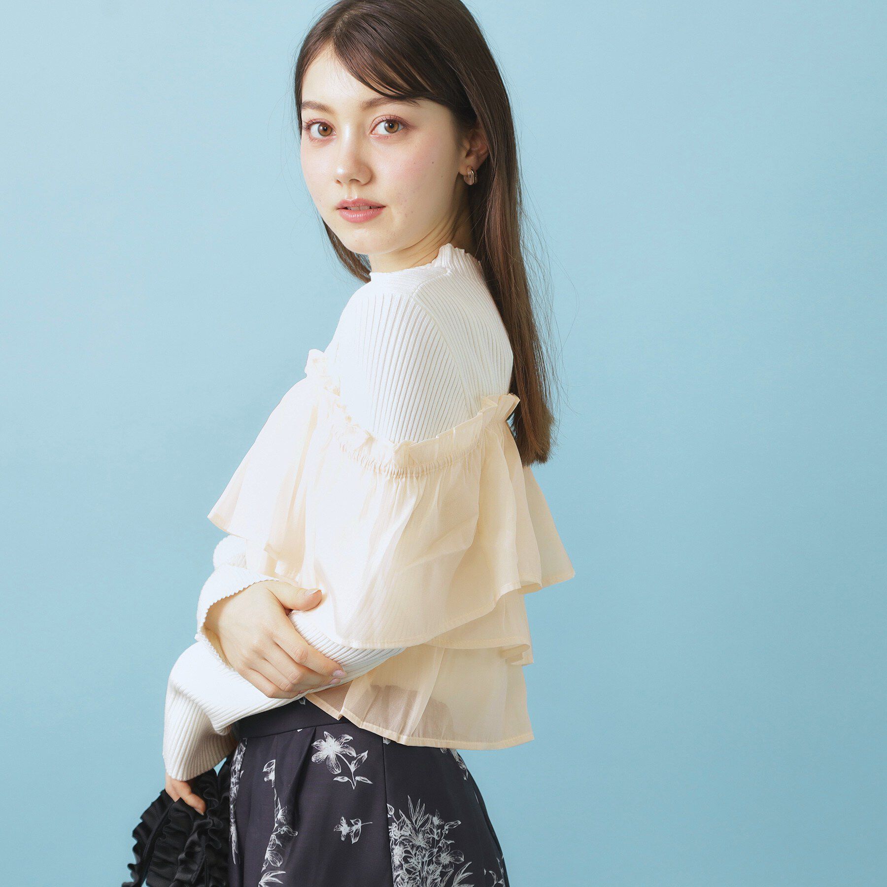 index「3wayフリルドッキングニット【洗濯機OK/坑ピル】」|ニット・セーター|