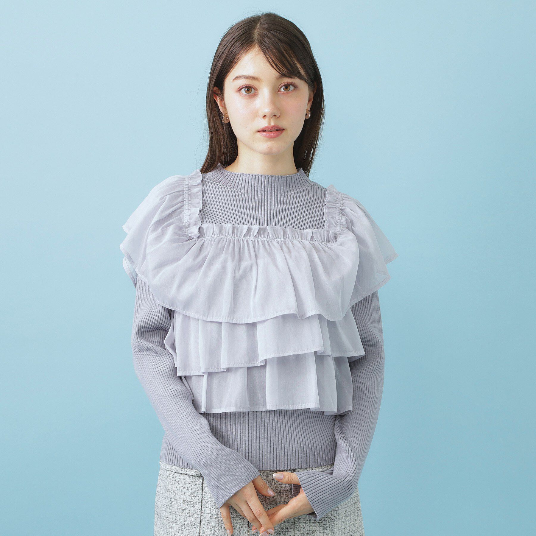 index「3wayフリルドッキングニット【洗濯機OK/坑ピル】」|ニット・セーター|