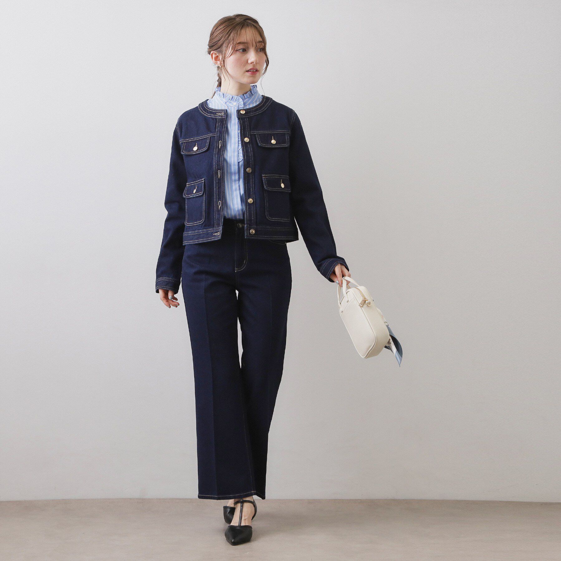 index「ブロードフロントフリルブラウス【洗濯機OK】《5col》」|シャツ・ブラウス|