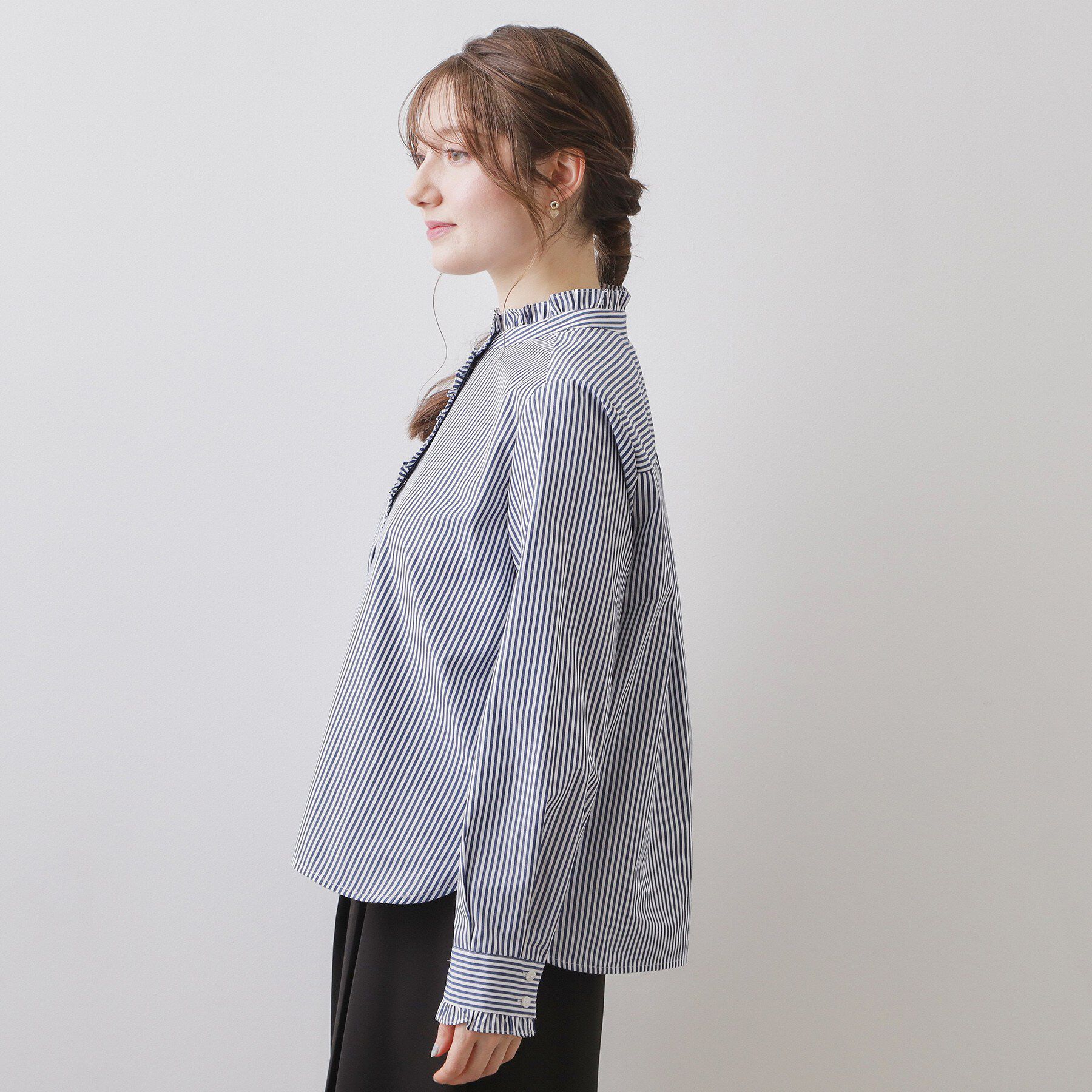 index「ブロードフロントフリルブラウス【洗濯機OK】《5col》」|シャツ・ブラウス|