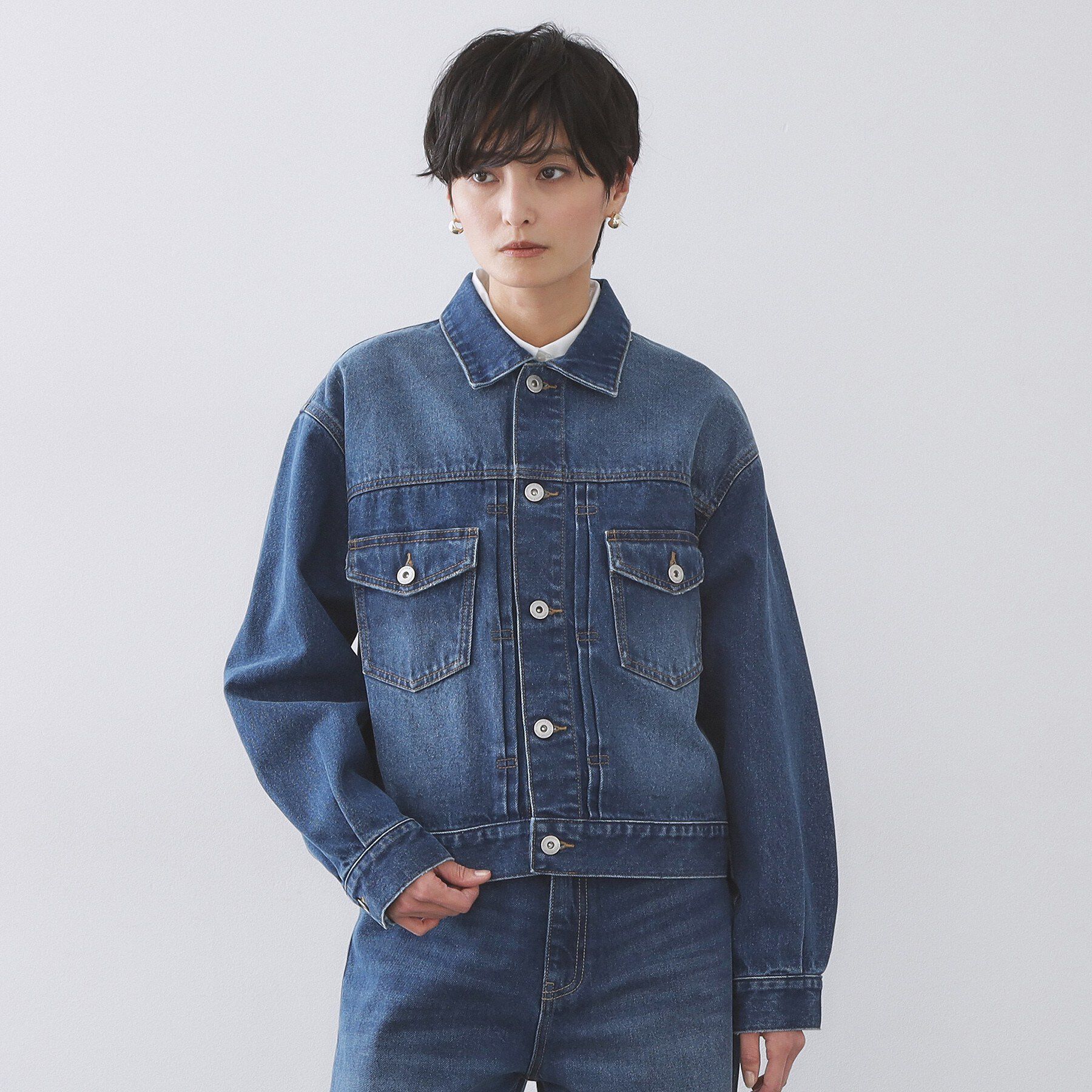 OPAQUE.CLIP「デニムジャケット【洗濯機OK】」|デニムジャケット|