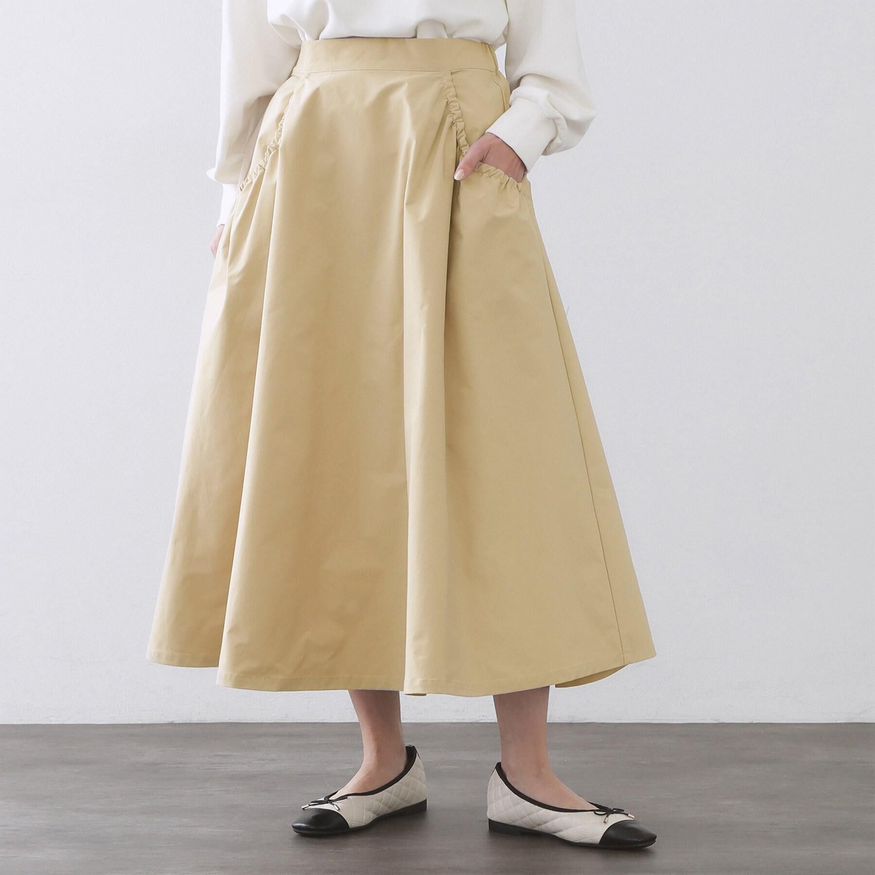 OPAQUE.CLIP「ポケットデザインフレアスカート【洗濯機OK】」|スカート|