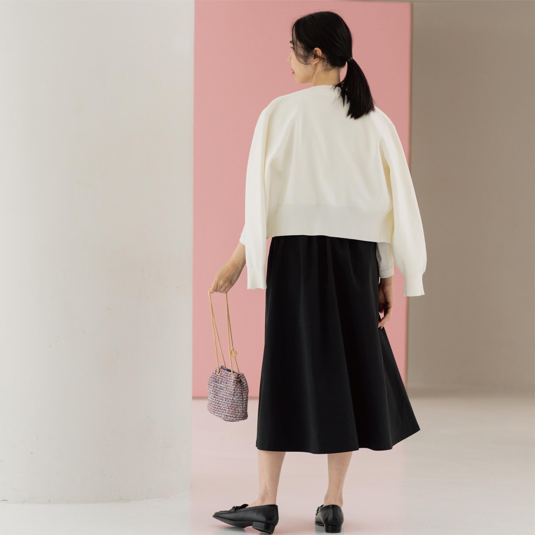 OPAQUE.CLIP「ポケットデザインフレアスカート【洗濯機OK】」|スカート|
