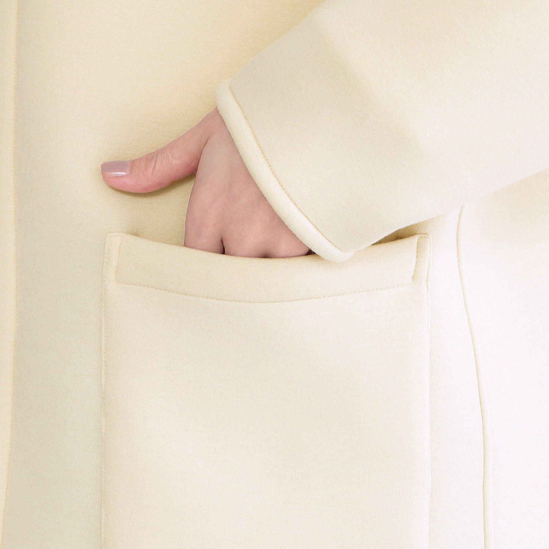 OPAQUE.CLIP「リバーシブル配色ノーカラーコート【洗濯機OK】」|ノーカラーコート|