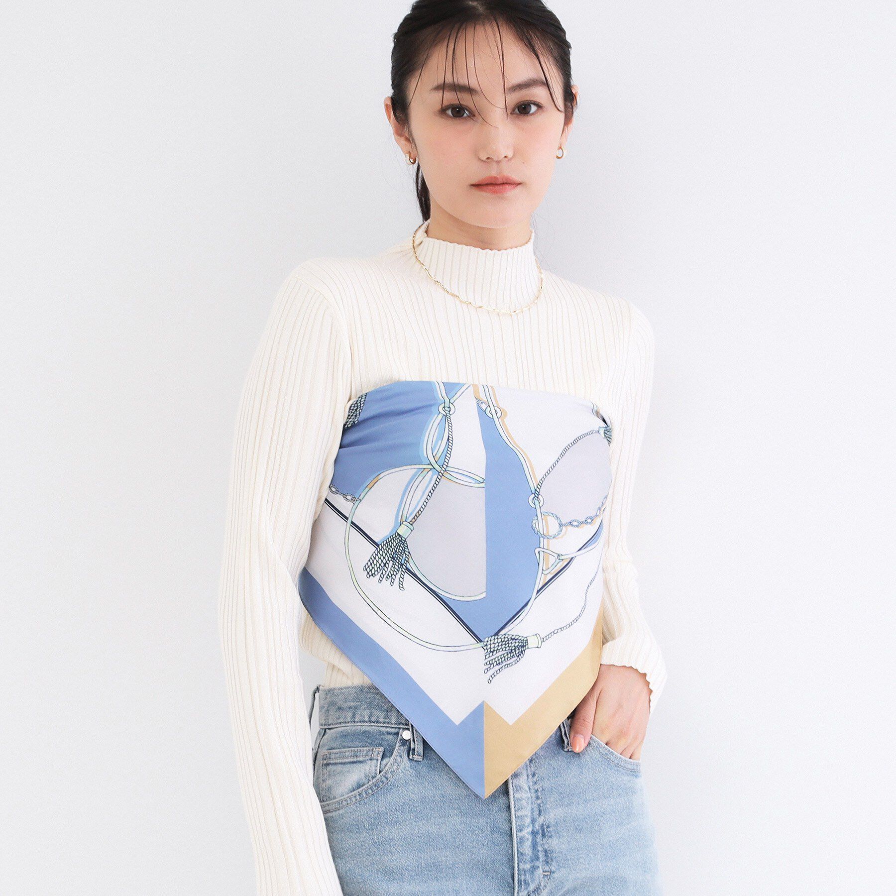 OPAQUE.CLIP「タッセル柄大判ストール」|ストール|