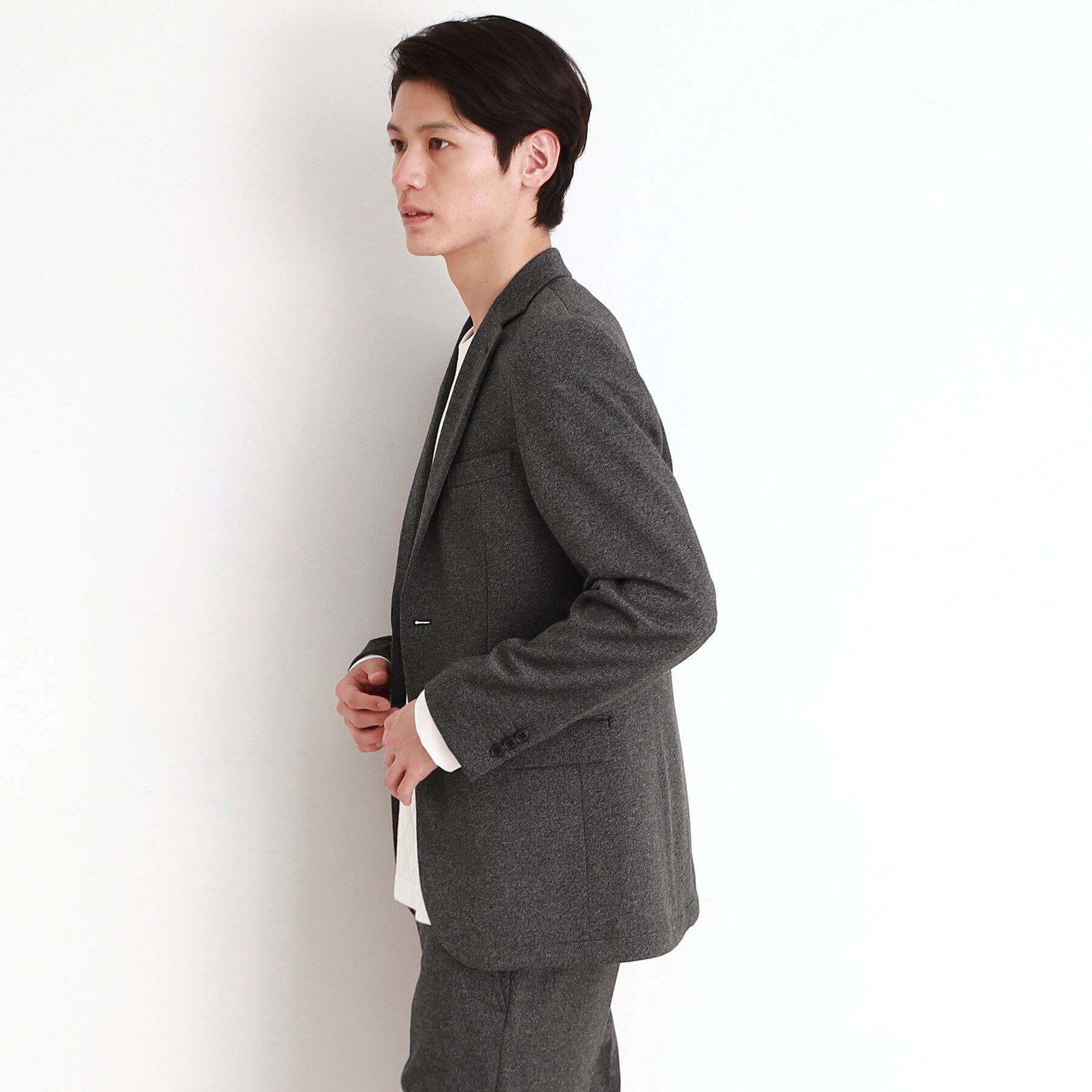 THE SHOP TK「TRポンチカルゼジャケット セットアップ可／ストレッチ」|テーラードジャケット|