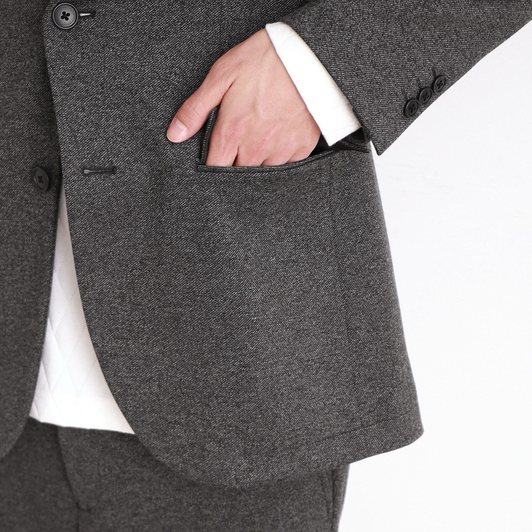 THE SHOP TK「TRポンチカルゼジャケット セットアップ可／ストレッチ」|テーラードジャケット|