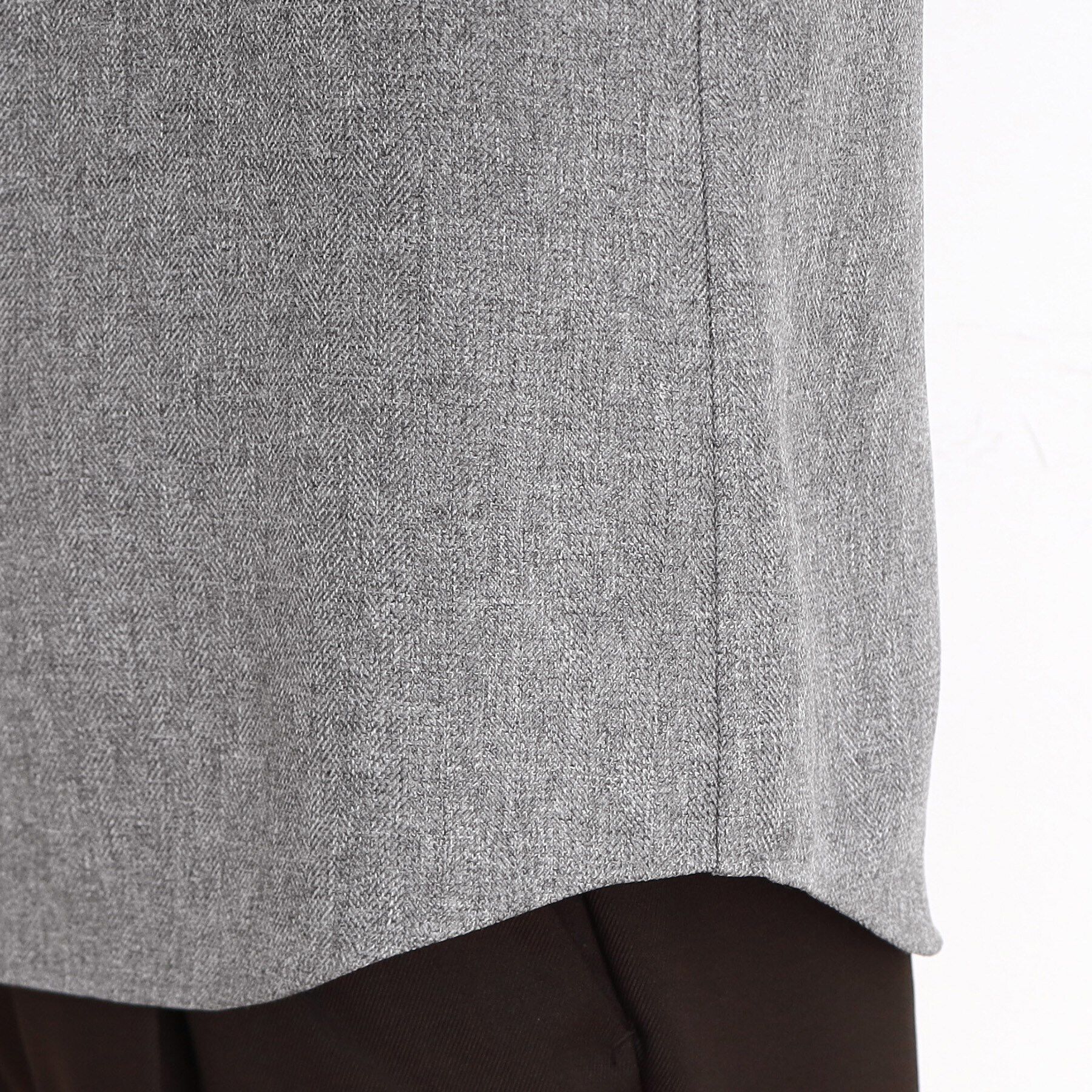 THE SHOP TK「ウールライクへリンボンシャツ リラックスシルエット」|シャツ・ブラウス|