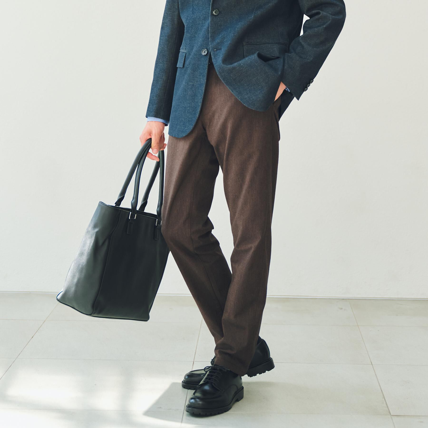 THE SHOP TK「【オールシーズン穿ける！】7DAYSストレッチへリンボンパンツ　ON&hArr;OFF兼用」|その他|