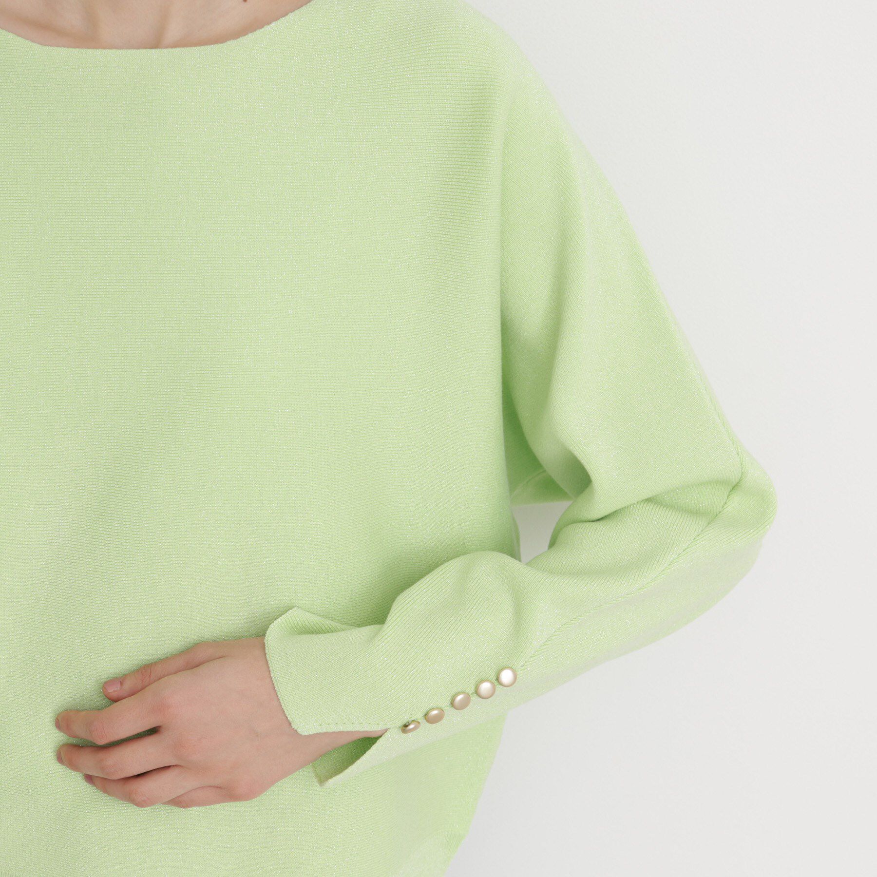 THE SHOP TK「ドルマン袖釦ニット【洗濯機OK】」|ニット・セーター|