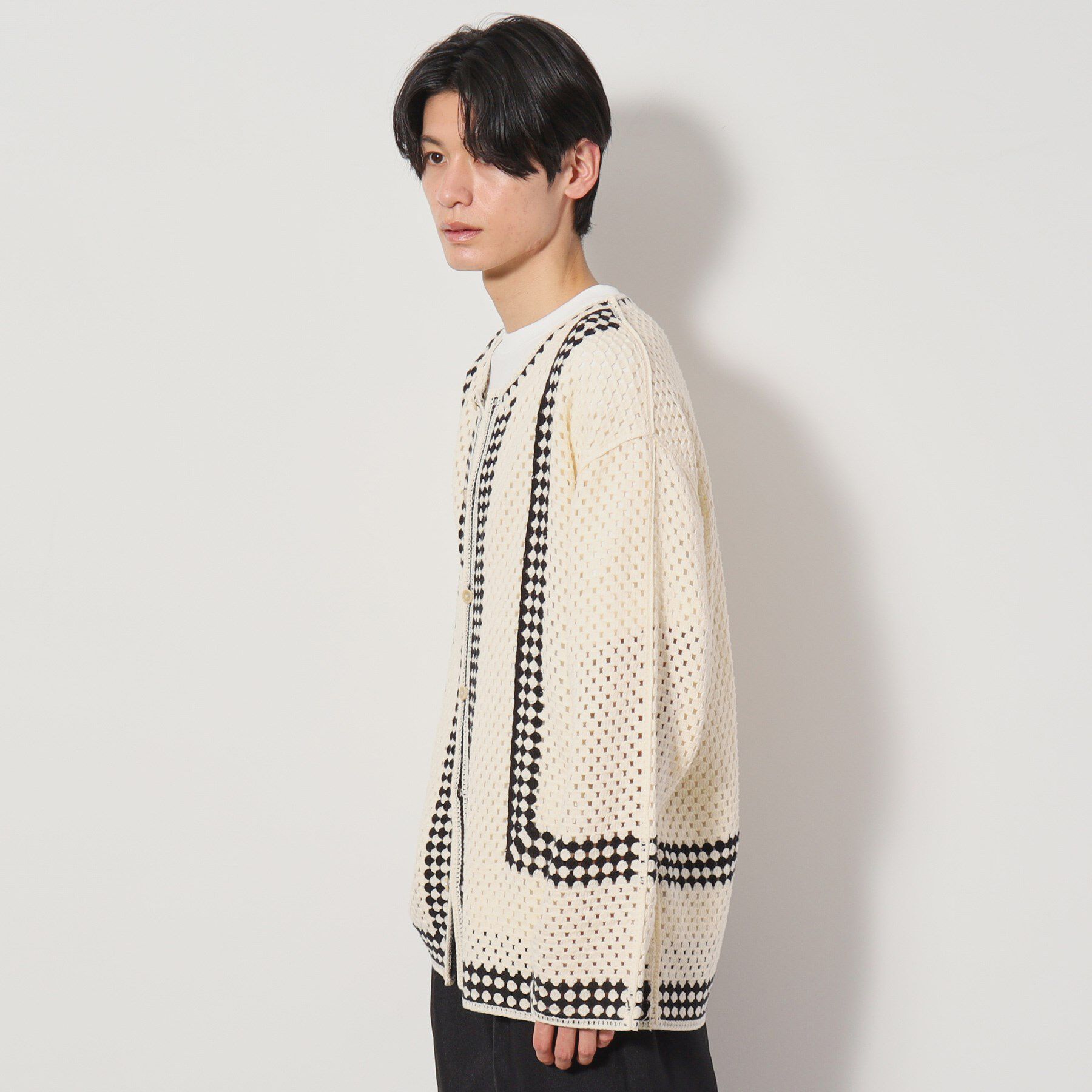 THE SHOP TK「クロシェ編み風ニットカーディガン」|カーディガン|