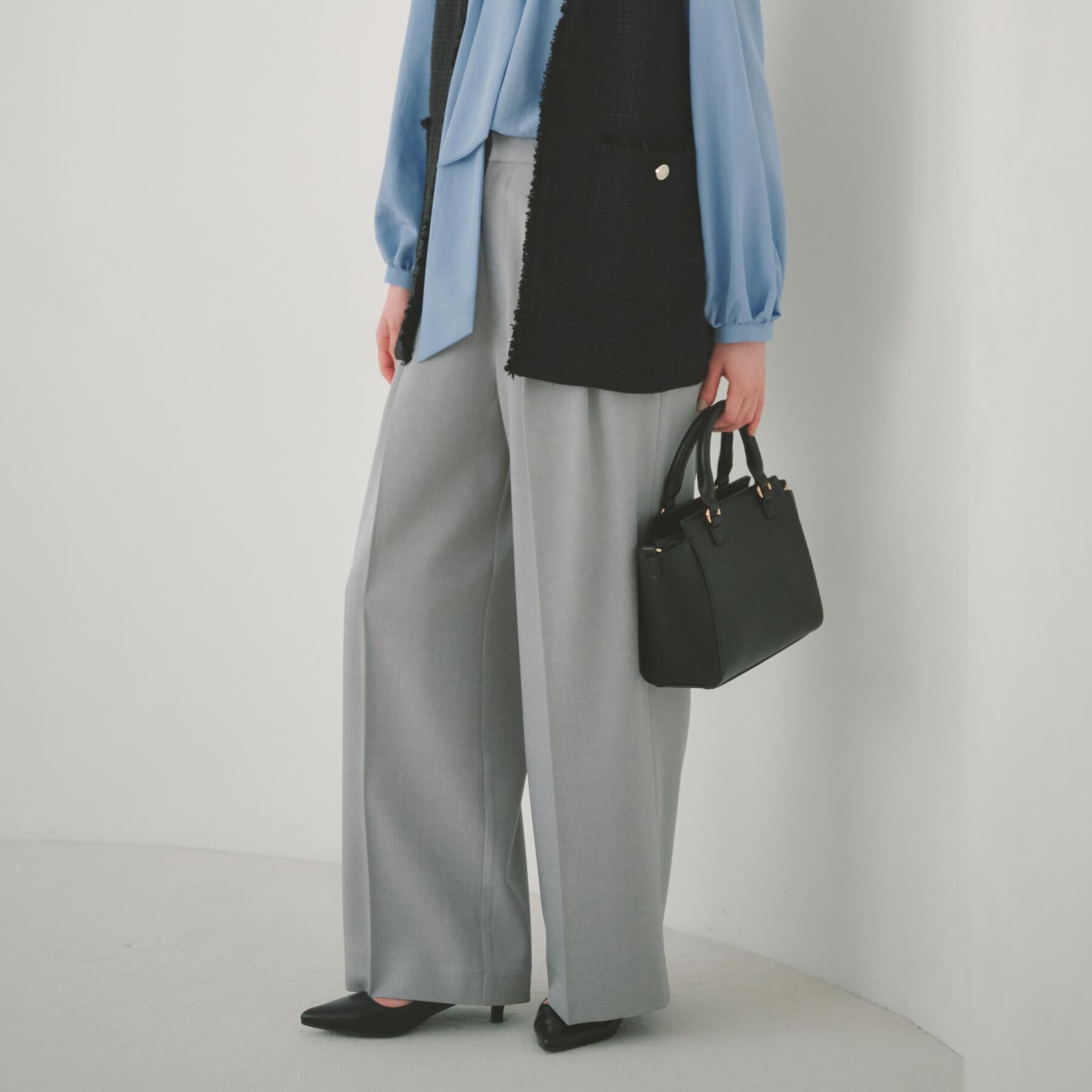 THE SHOP TK「【通勤・セレモニー】CAVIAN 2タックワイドパンツ/セットアップ可」|その他|