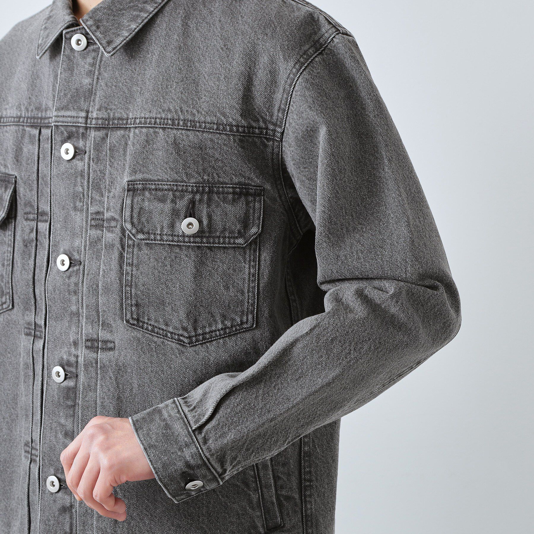 THE SHOP TK「【大人にも取り入れやすい】デニムジャケット セットアップ可/洗濯機OK」|ブルゾン・スタジャン|