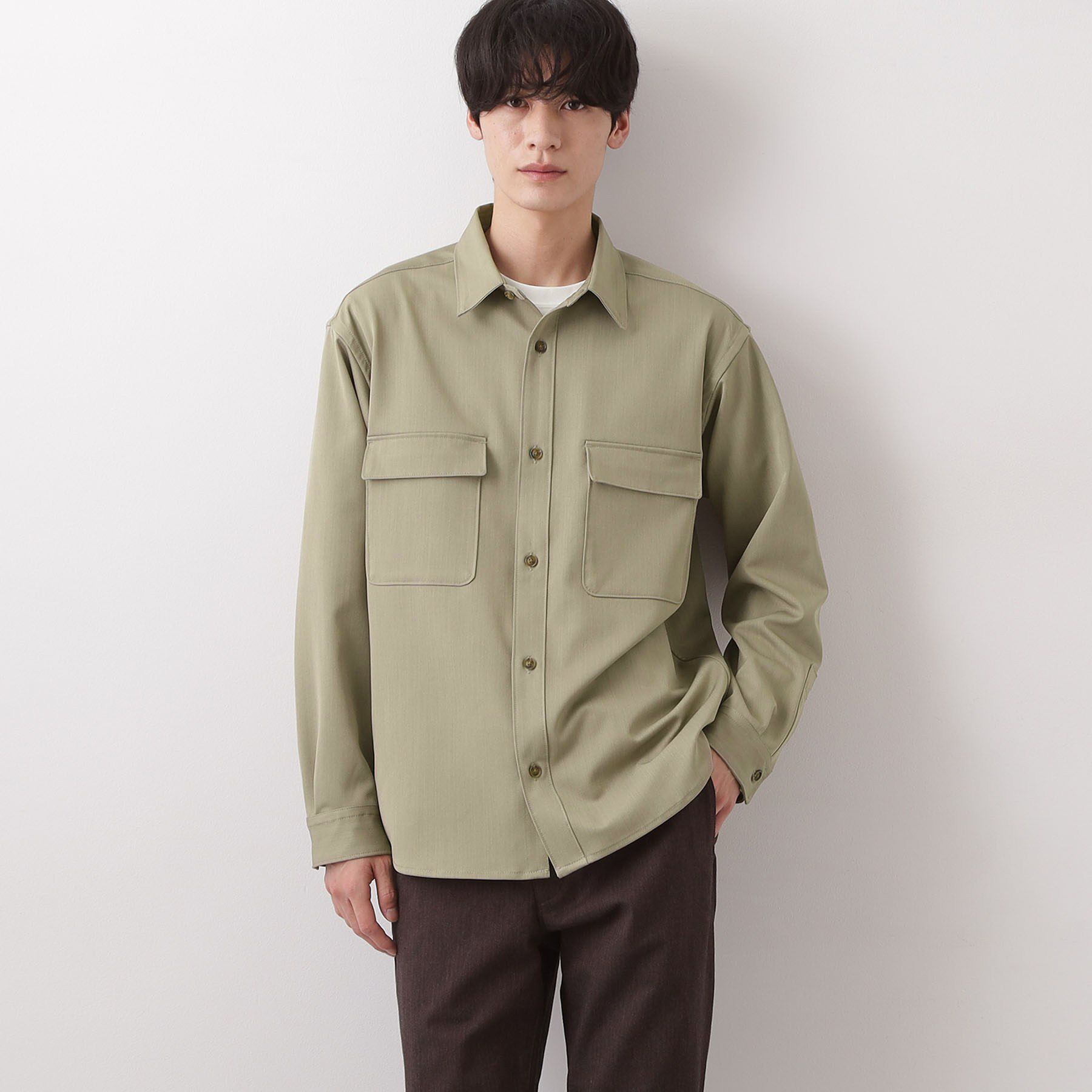 THE SHOP TK「FLEX LINE  カバーオール　ストレッチ/防シワ/マシンウォッシャブル/セットアップ可」|シャツ・ブラウス|