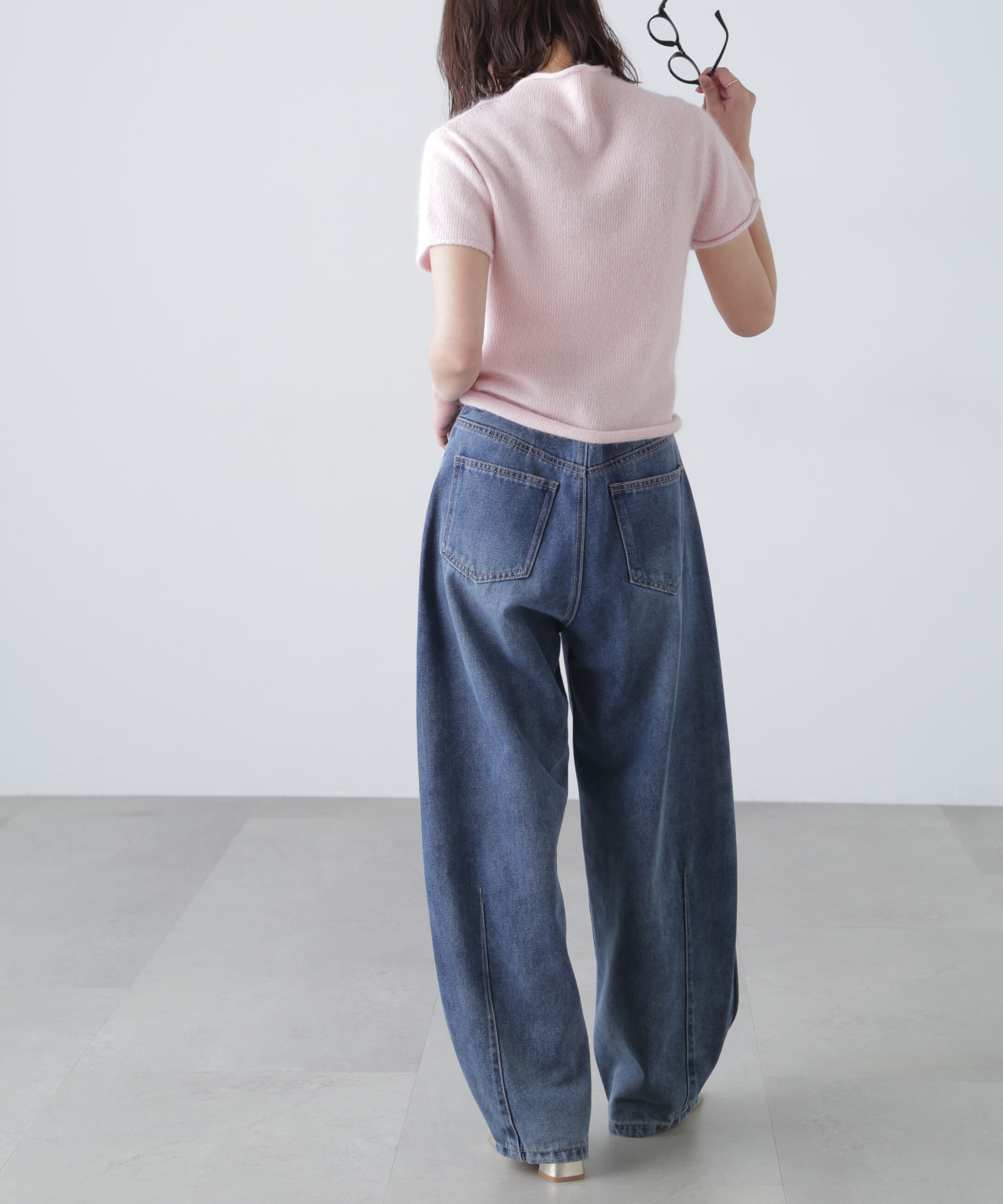  「アンゴラ混ハーフスリーブニット」|ニット・セーター|