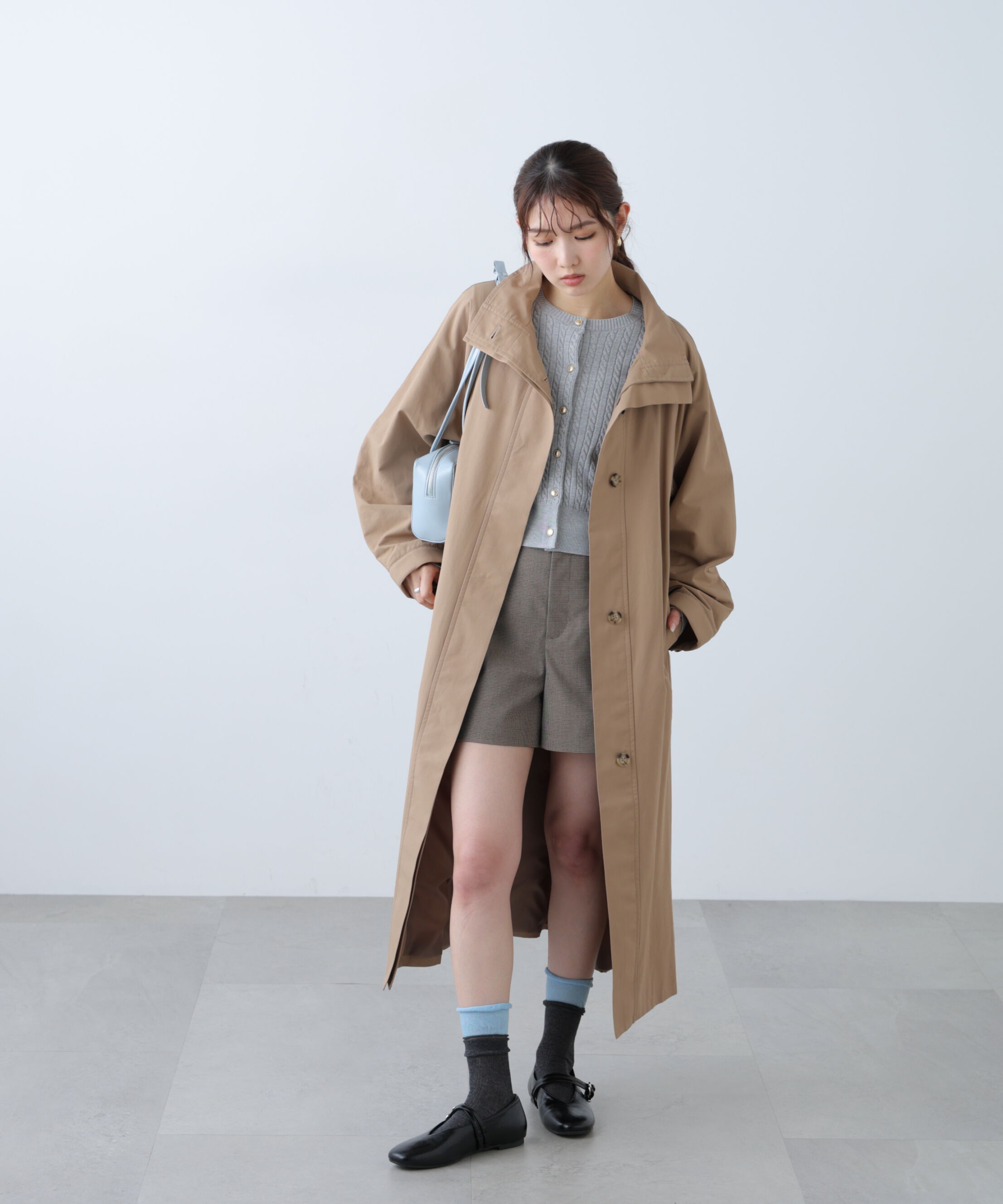  「スタンドカラーロングトレンチコート」|その他|