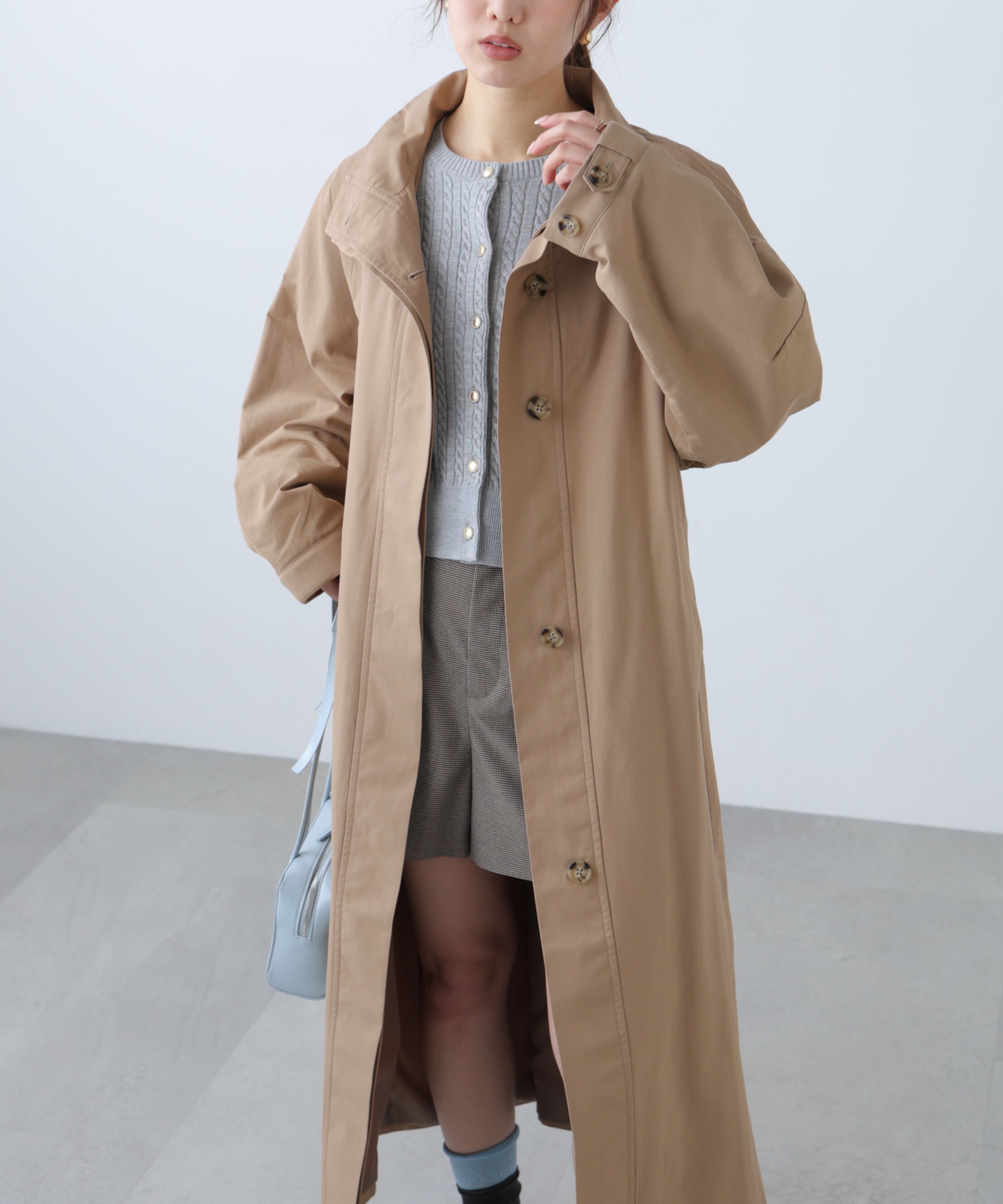  「スタンドカラーロングトレンチコート」|その他|