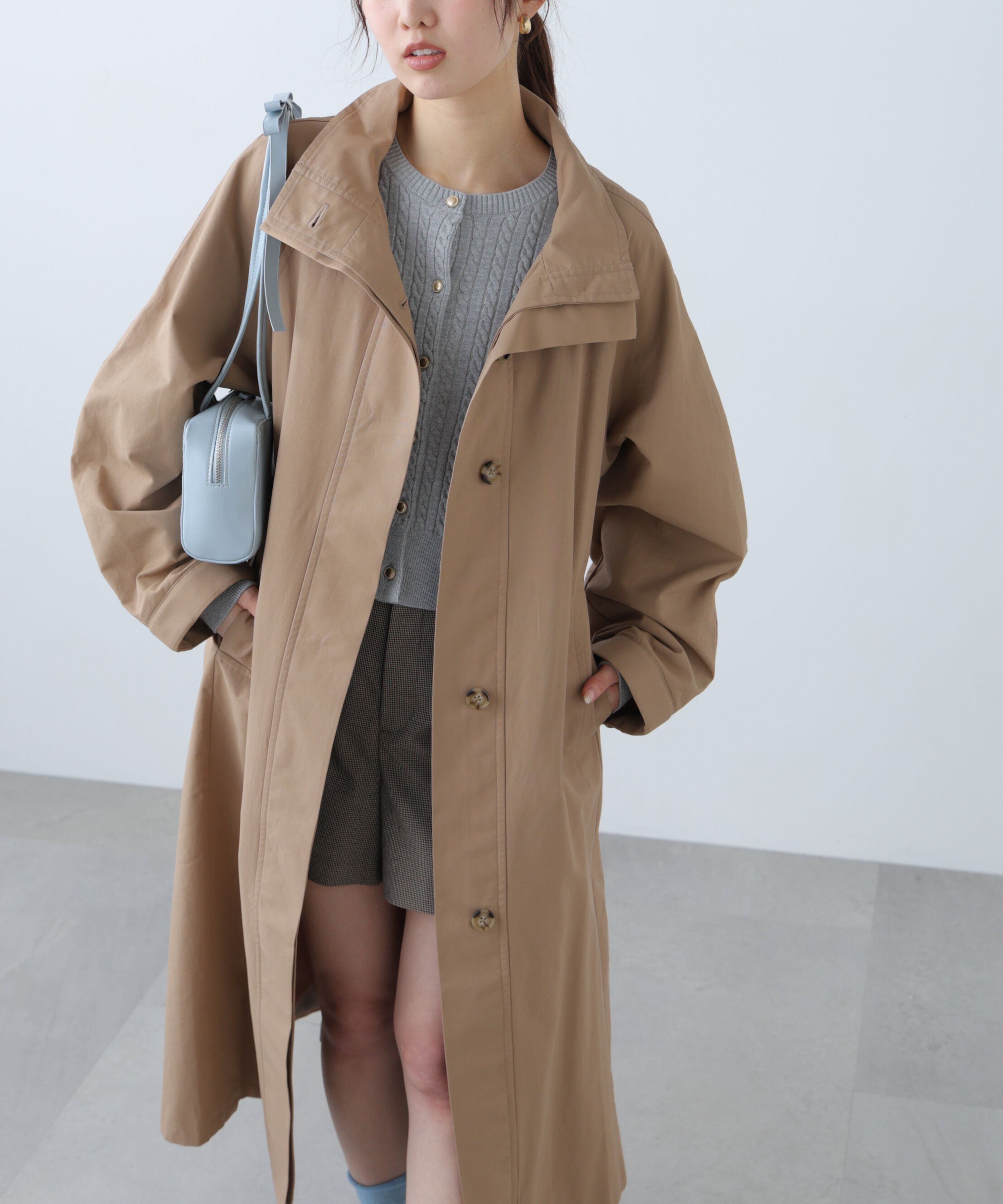  「スタンドカラーロングトレンチコート」|その他|