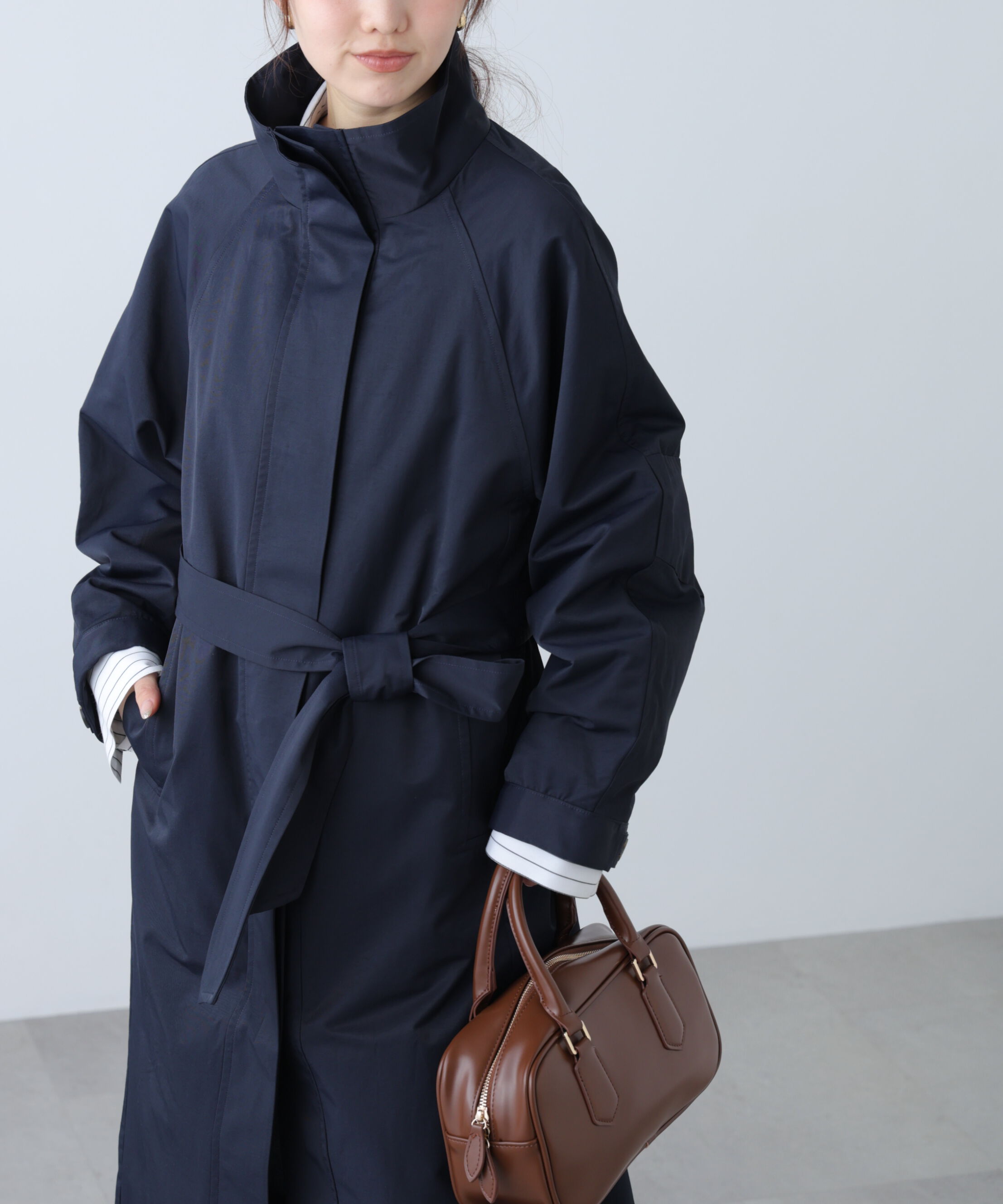  「スタンドカラーロングトレンチコート」|その他|