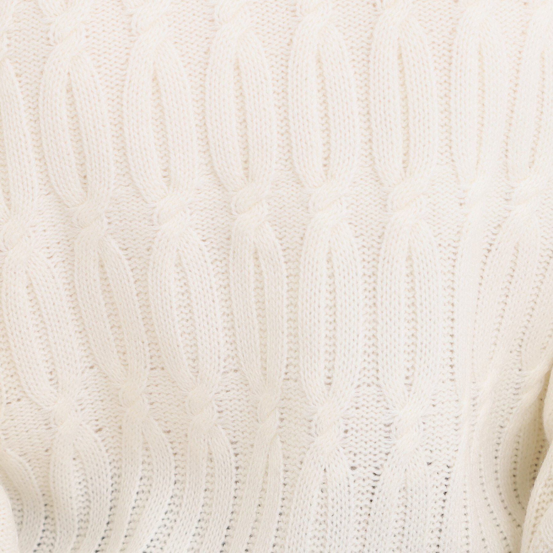 SHOO･LA･RUE「【洗濯機可／毛玉レス】シンプルケーブル柄ニット」|ニット・セーター|