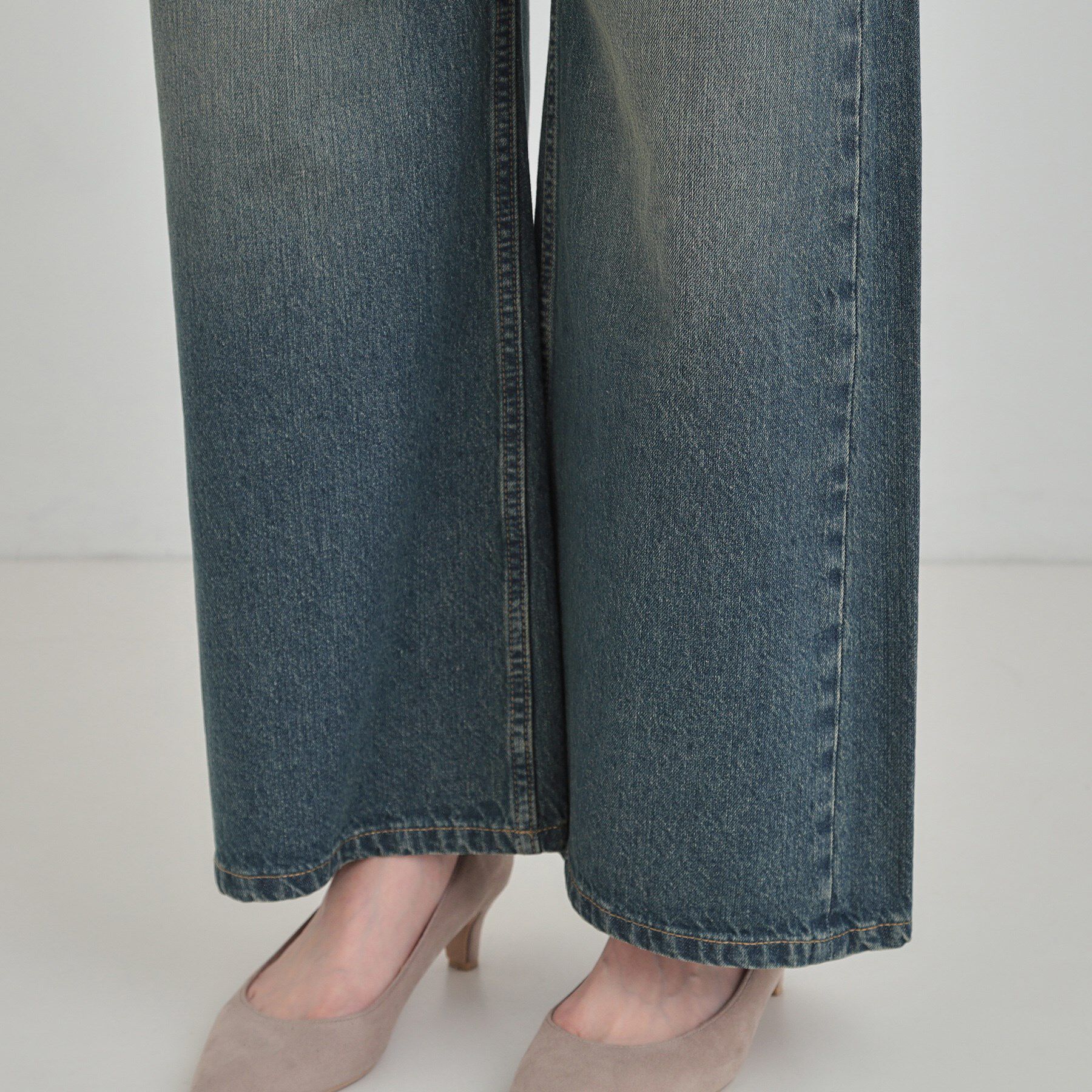 SHOO･LA･RUE「【SHOO・LA・RUE DENIM】体型カバーにも バギーデニムワイドパンツ」|デニム|