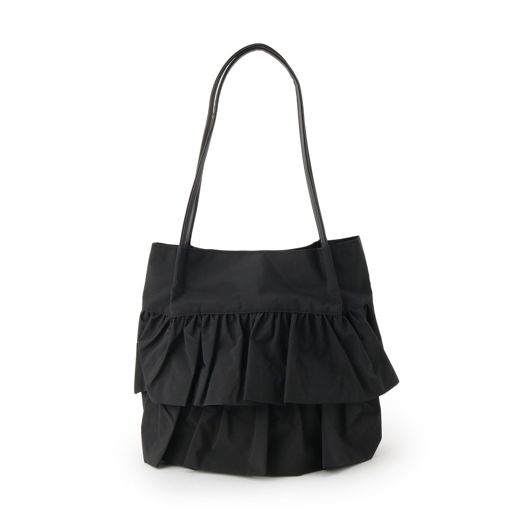 SHOO･LA･RUE「【撥水】つまみハンドルフリルトートバッグ」|トートバッグ|