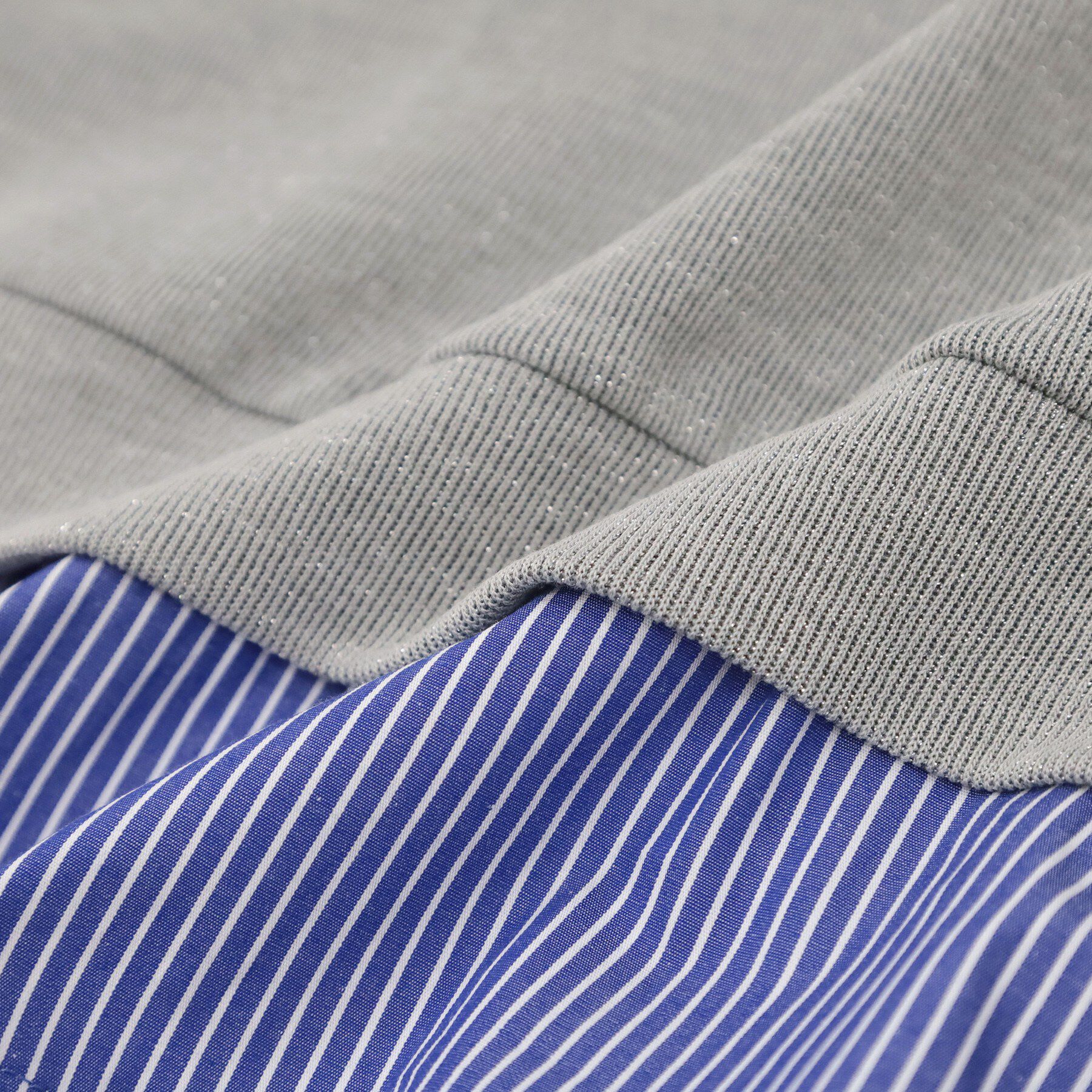 SHOO･LA･RUE「1枚でサマ見え ラメニットソーレイヤード風トップス」|Tシャツ・カットソー|