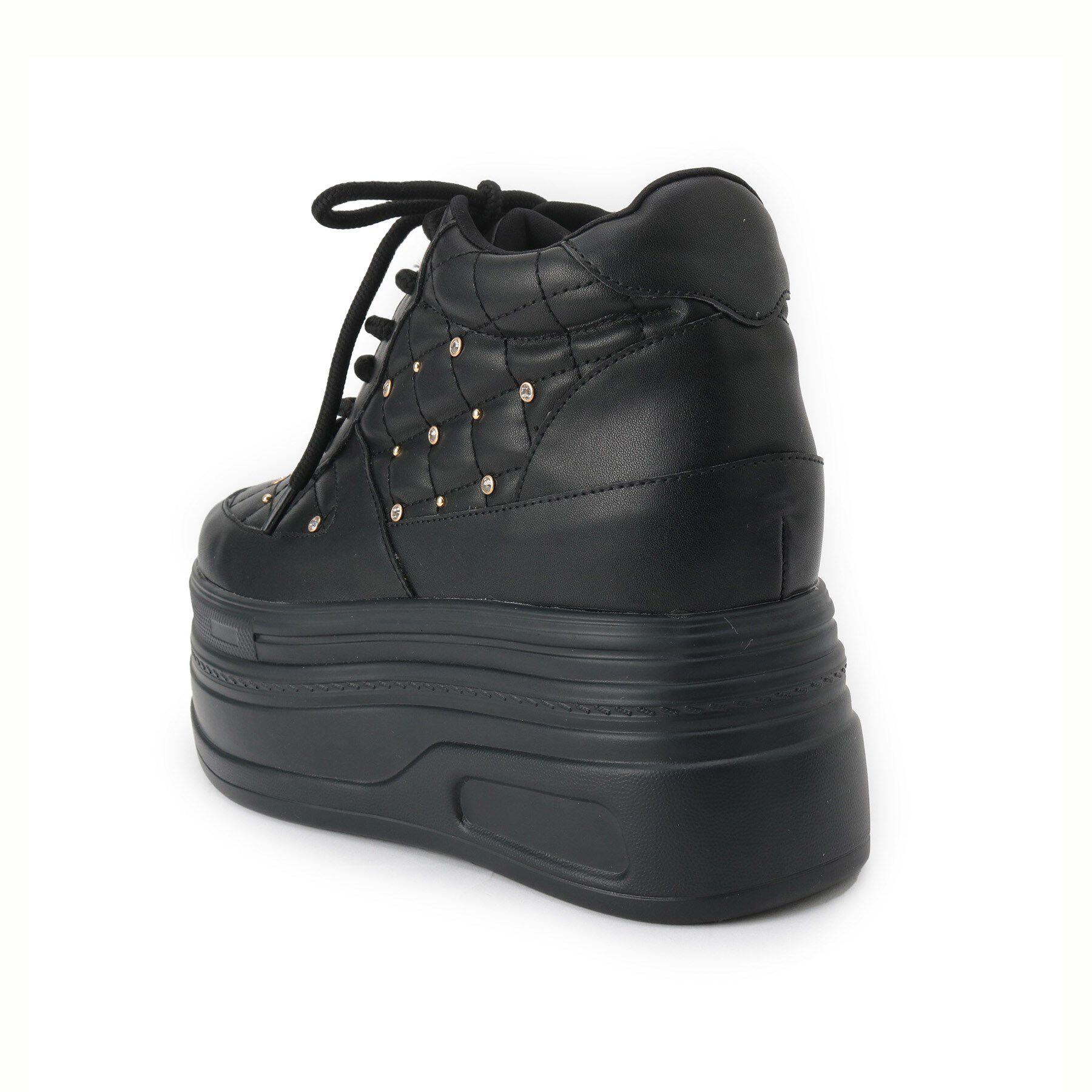 ESPERANZA「【EC先行販売】きゅんフィット厚底フラットキルティングスタッズスニーカー」|スニーカー|